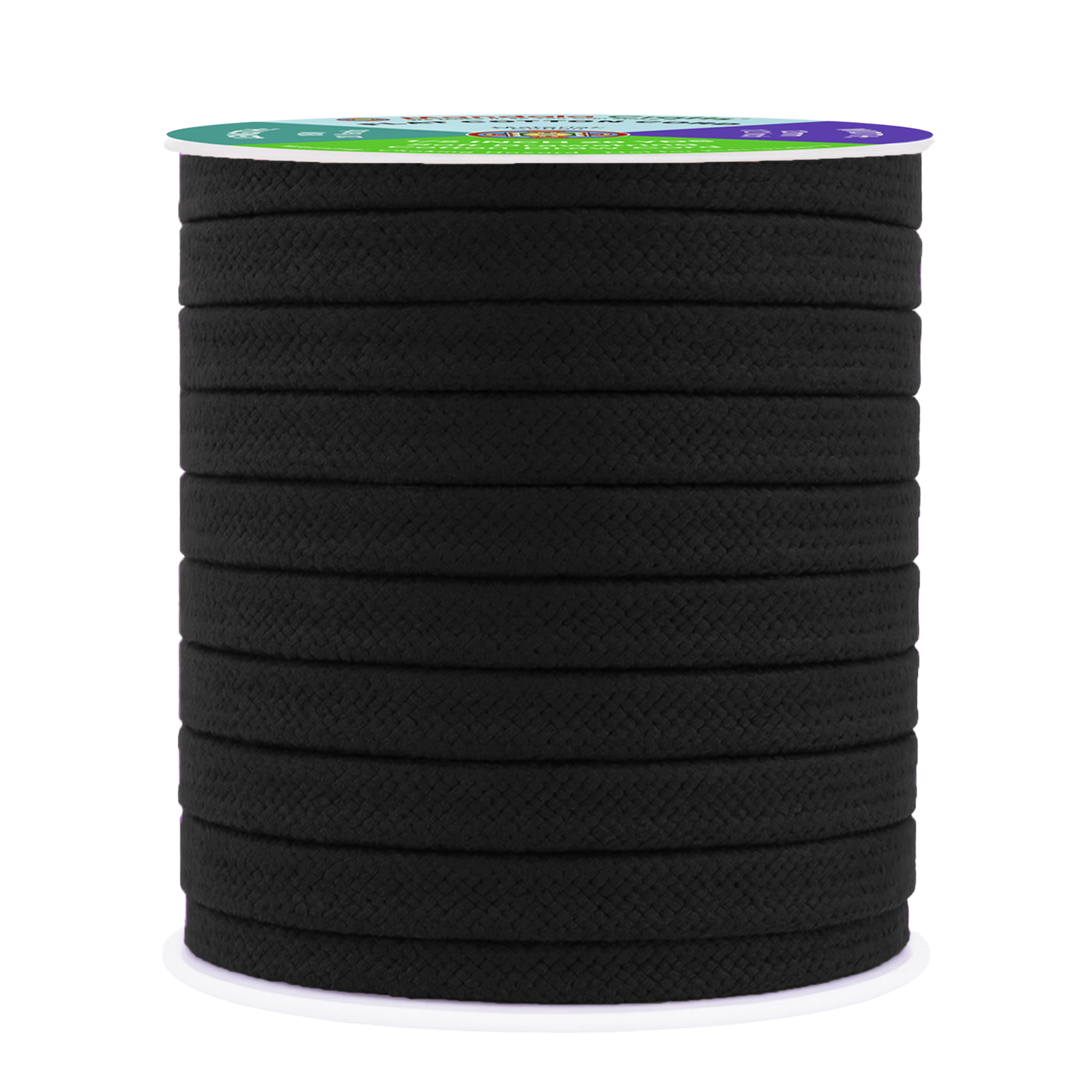 Mandala Crafts Flat Drawstring Cord Drawstring Replacement, Soft Drawstring Cotton Draw Cord Hoodie Sweatpants Drawcord Replacement