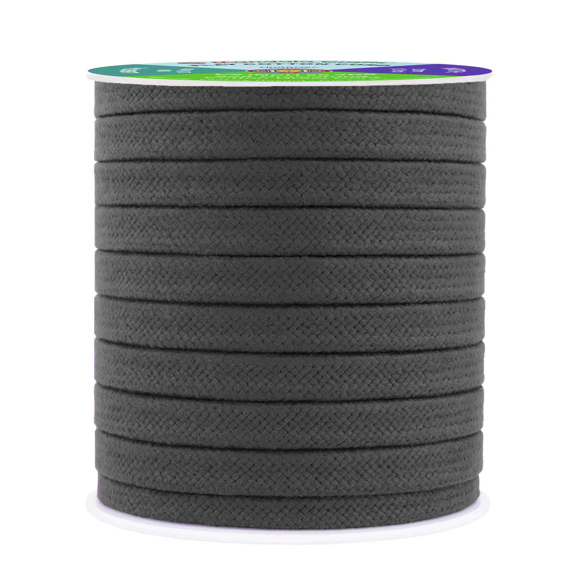 Mandala Crafts Flat Drawstring Cord Drawstring Replacement, Soft Drawstring Cotton Draw Cord Hoodie Sweatpants Drawcord Replacement