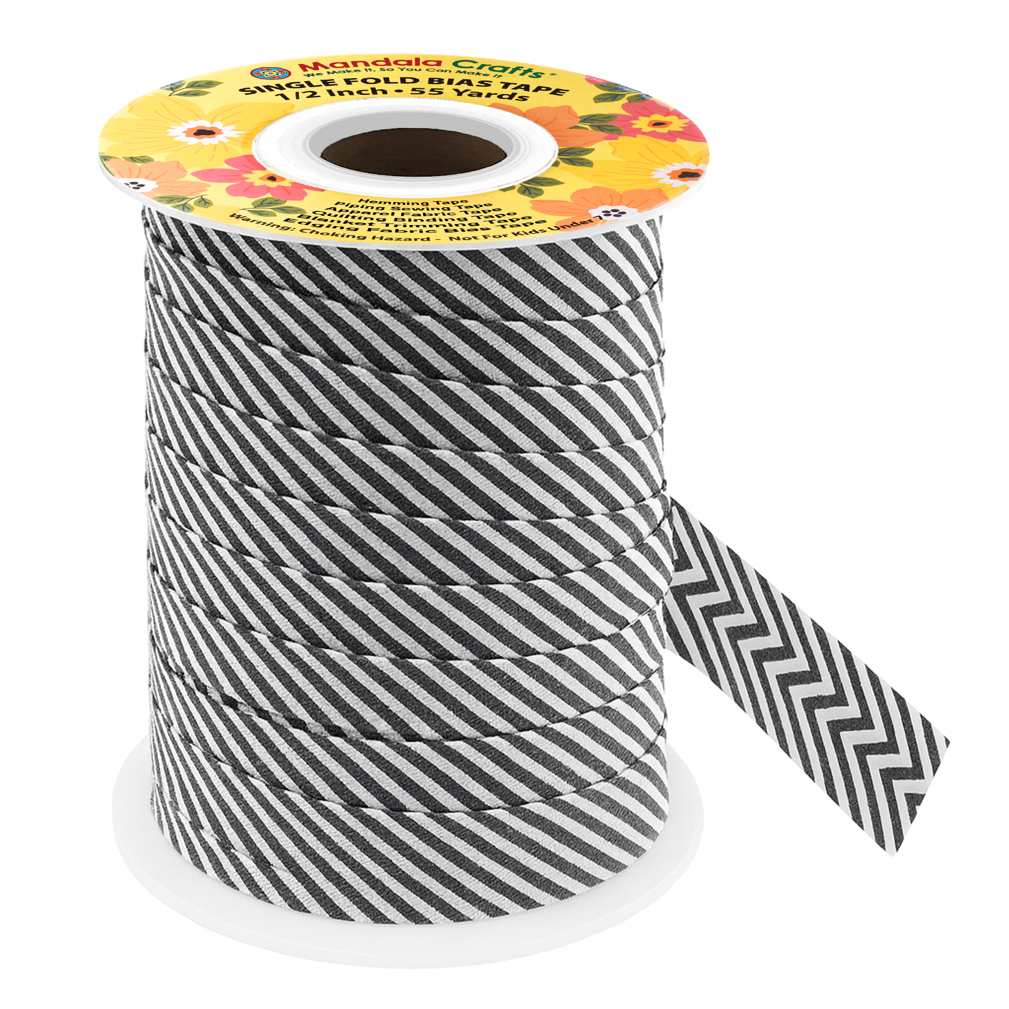 1/2 Inch Fabric Single Fold Bias Tape for Sewing Piping Hemming - 55 Yds Bias Tape Blanket Quilt Bias Binding Tape - Seam Binding Tape