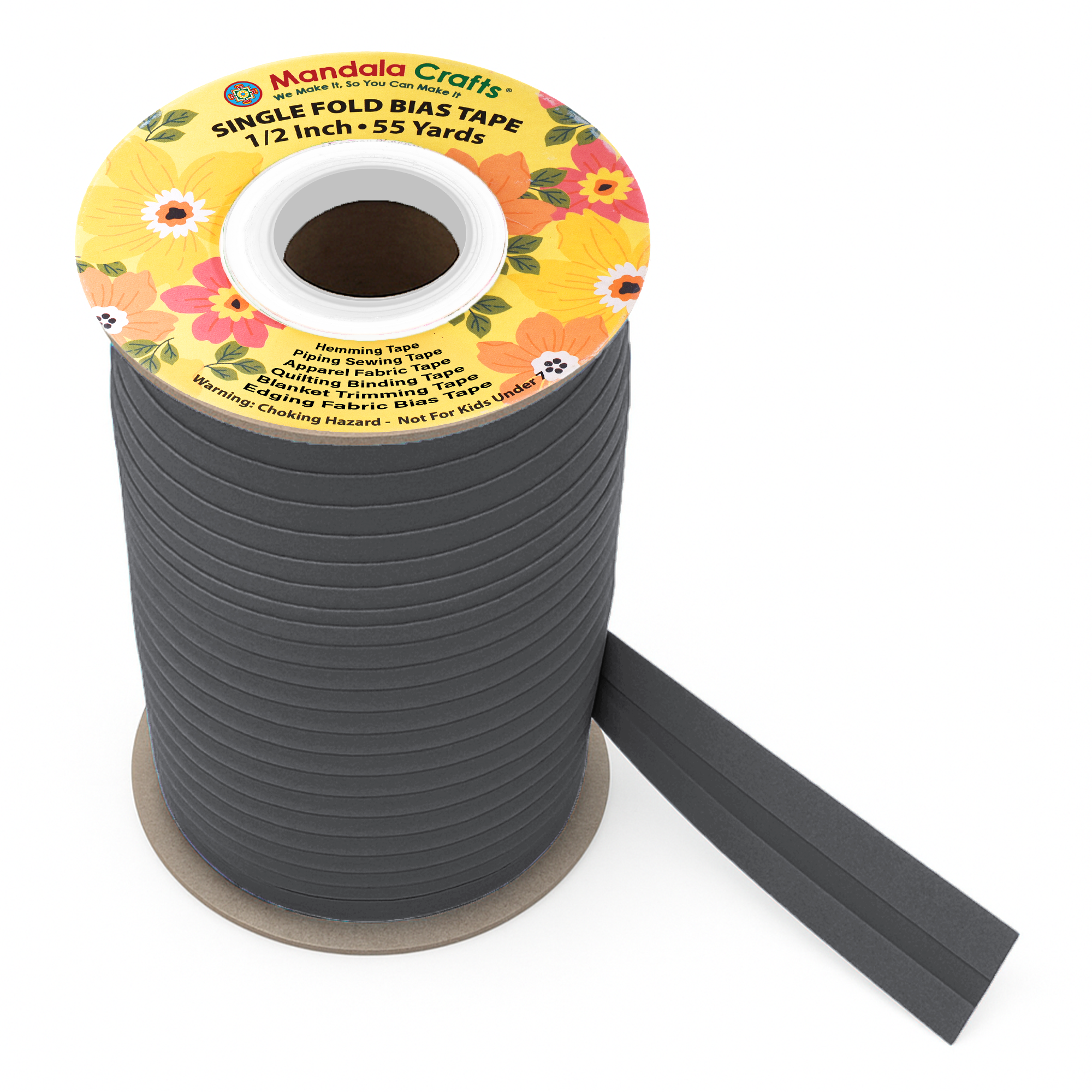 1/2 Inch Fabric Single Fold Bias Tape for Sewing Piping Hemming - 55 Yds Bias Tape Blanket Quilt Bias Binding Tape - Seam Binding Tape