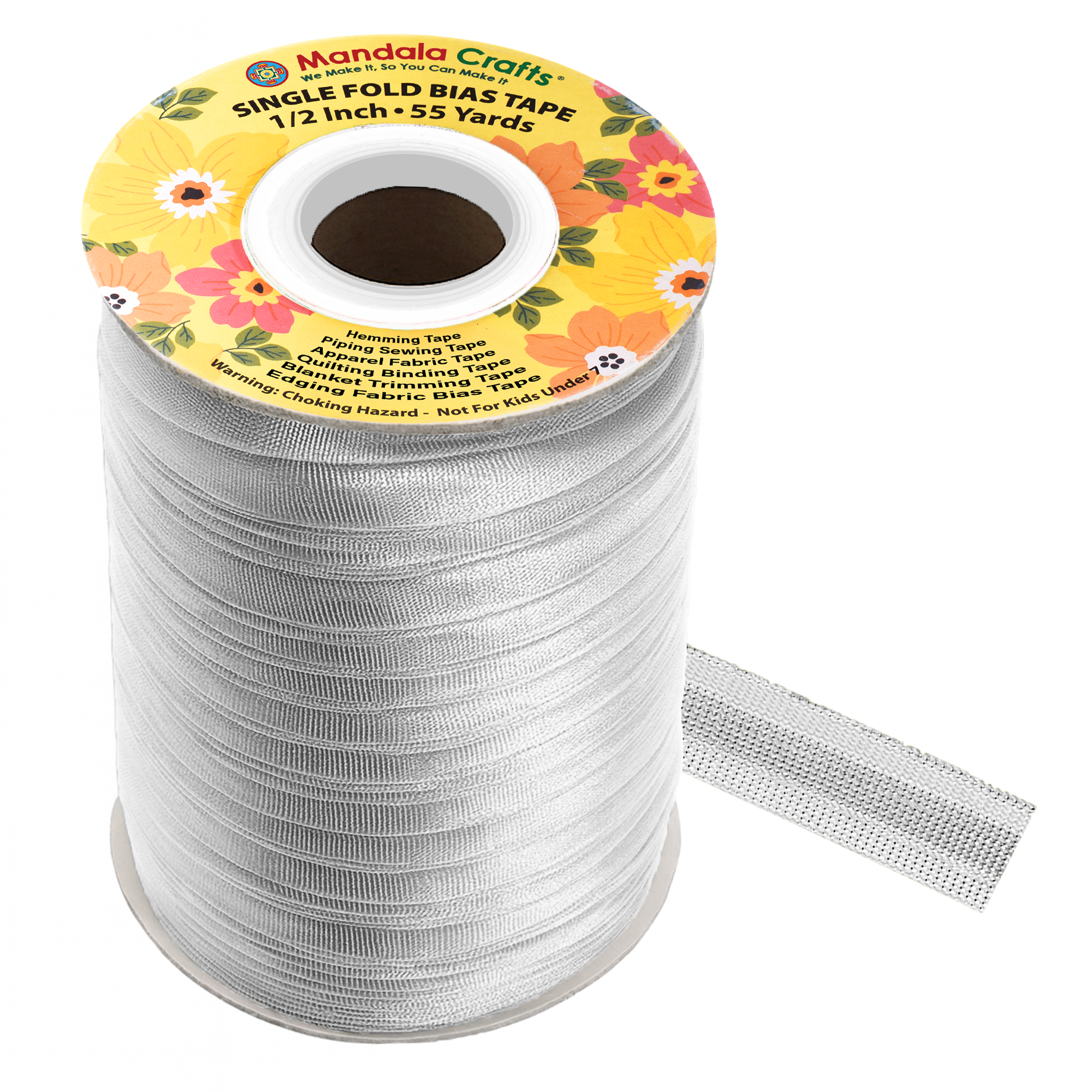 1/2 Inch Fabric Single Fold Bias Tape for Sewing Piping Hemming - 55 Yds Bias Tape Blanket Quilt Bias Binding Tape - Seam Binding Tape