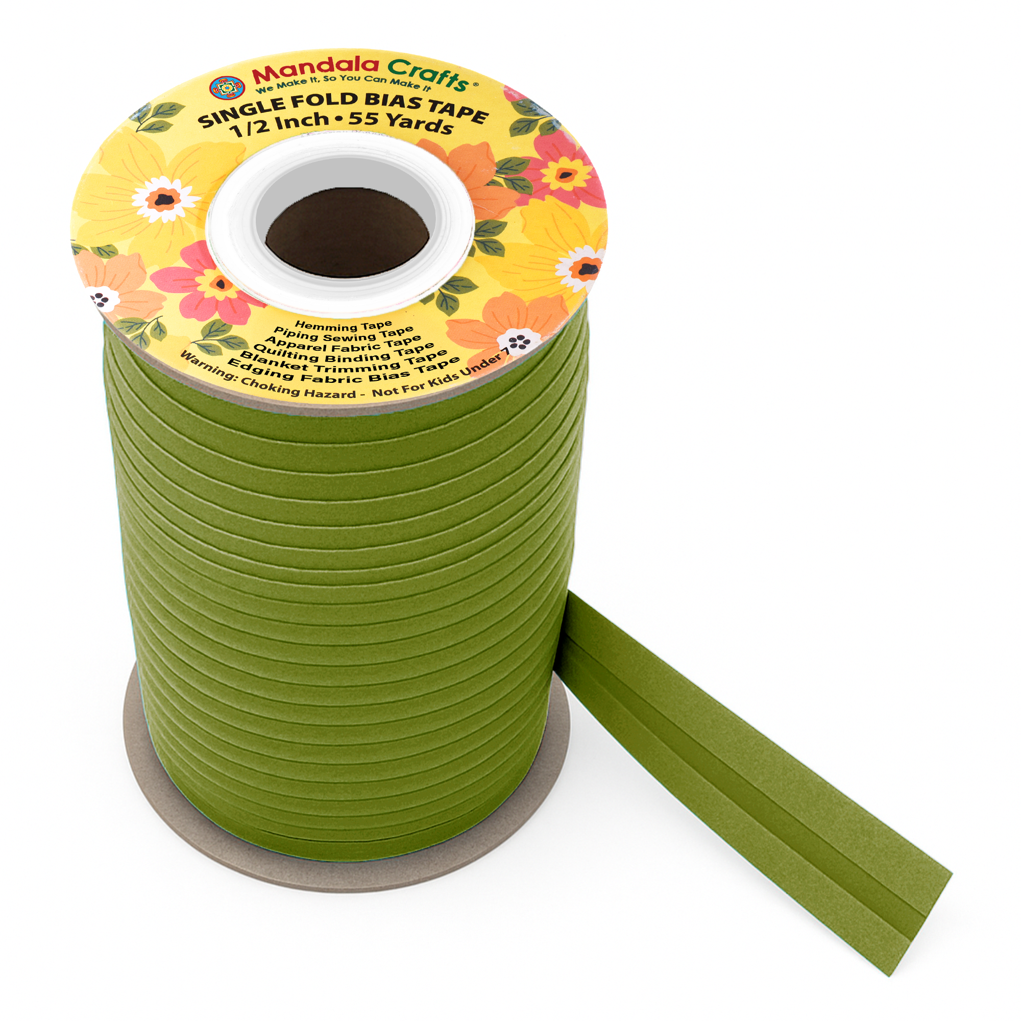 1/2 Inch Fabric Single Fold Bias Tape for Sewing Piping Hemming - 55 Yds Bias Tape Blanket Quilt Bias Binding Tape - Seam Binding Tape