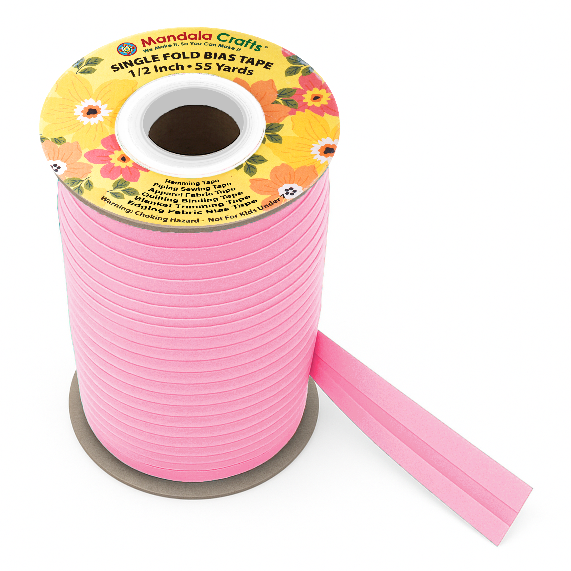 1/2 Inch Fabric Single Fold Bias Tape for Sewing Piping Hemming - 55 Yds Bias Tape Blanket Quilt Bias Binding Tape - Seam Binding Tape