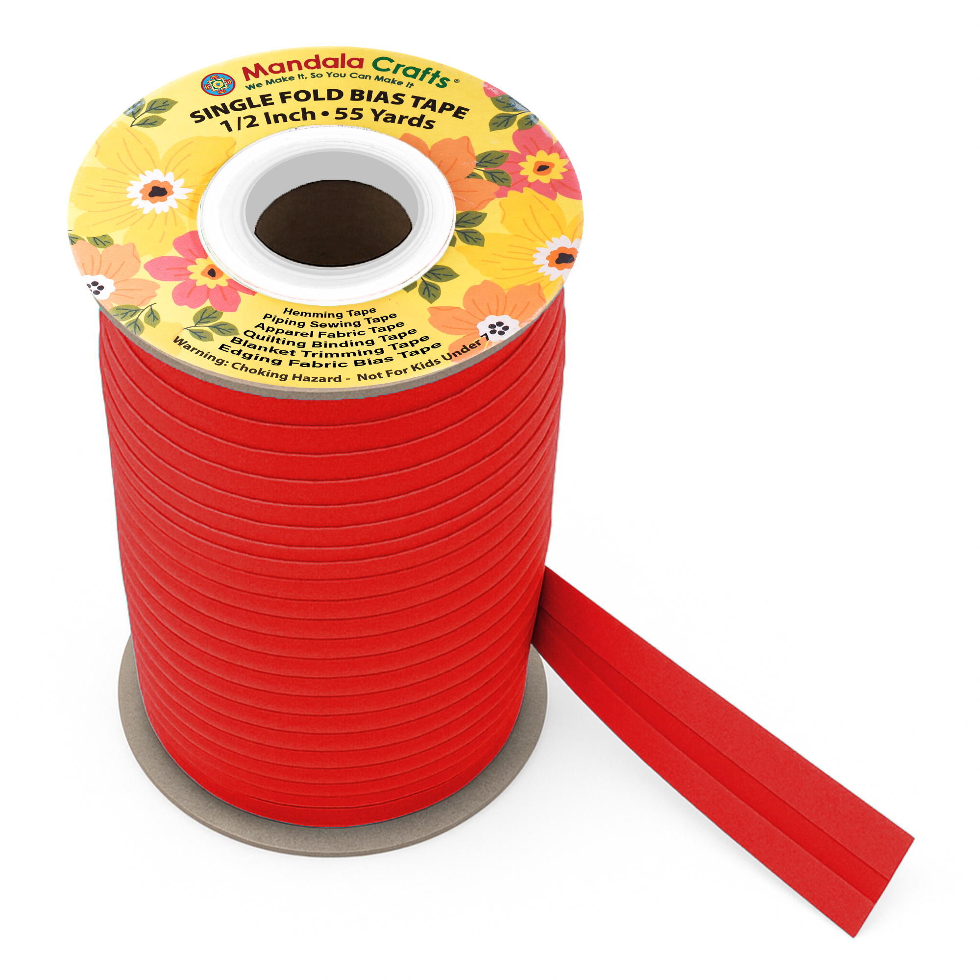 1/2 Inch Fabric Single Fold Bias Tape for Sewing Piping Hemming - 55 Yds Bias Tape Blanket Quilt Bias Binding Tape - Seam Binding Tape