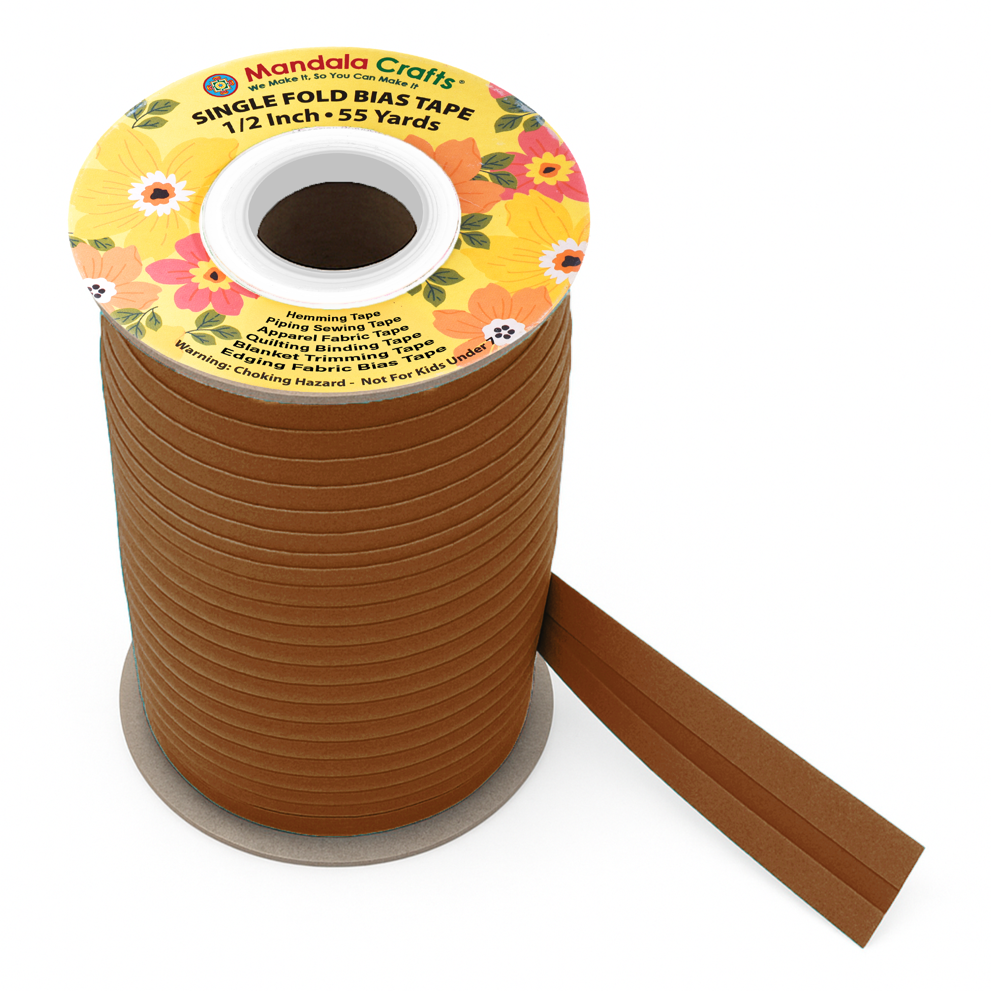 1/2 Inch Fabric Single Fold Bias Tape for Sewing Piping Hemming - 55 Yds Bias Tape Blanket Quilt Bias Binding Tape - Seam Binding Tape