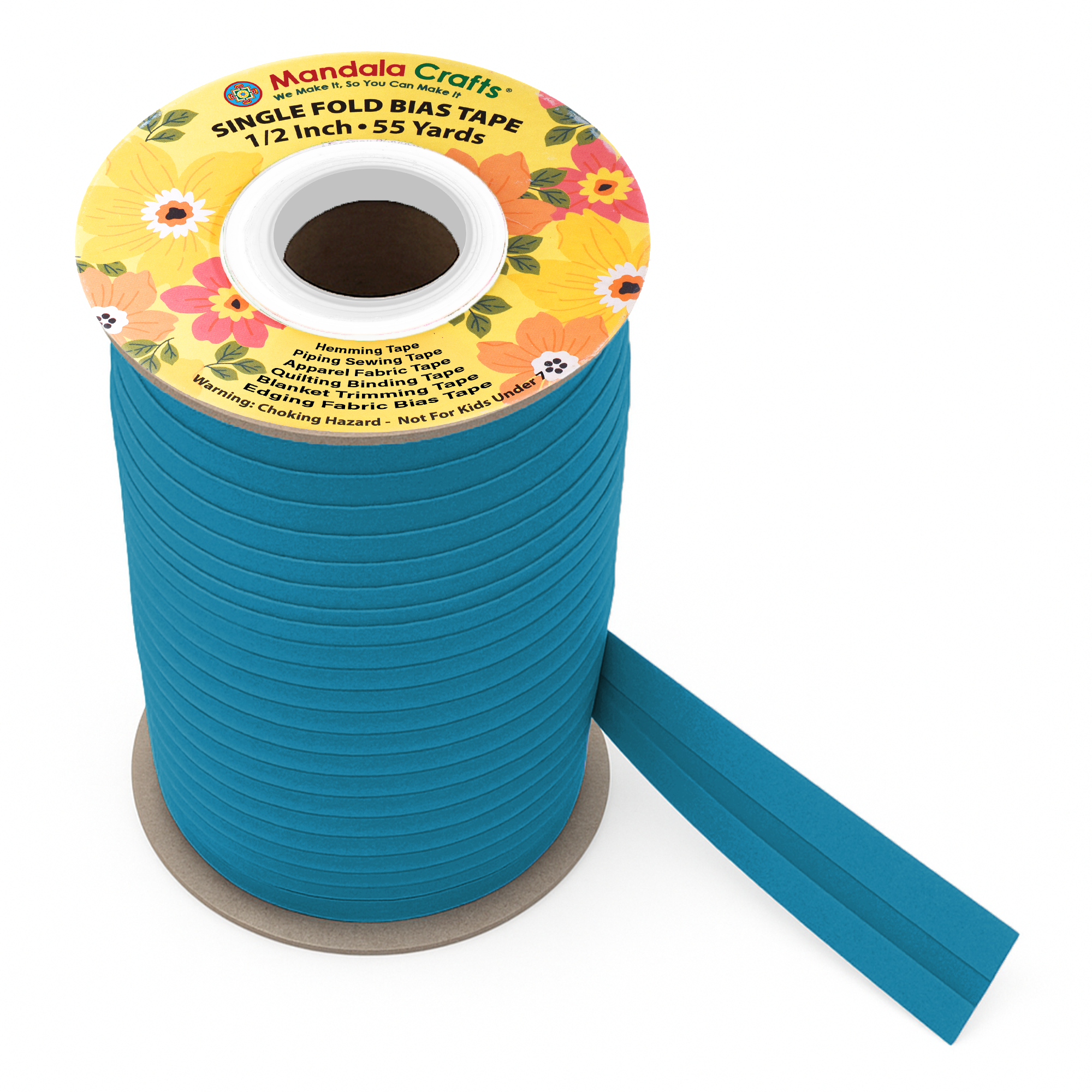 1/2 Inch Fabric Single Fold Bias Tape for Sewing Piping Hemming - 55 Yds Bias Tape Blanket Quilt Bias Binding Tape - Seam Binding Tape