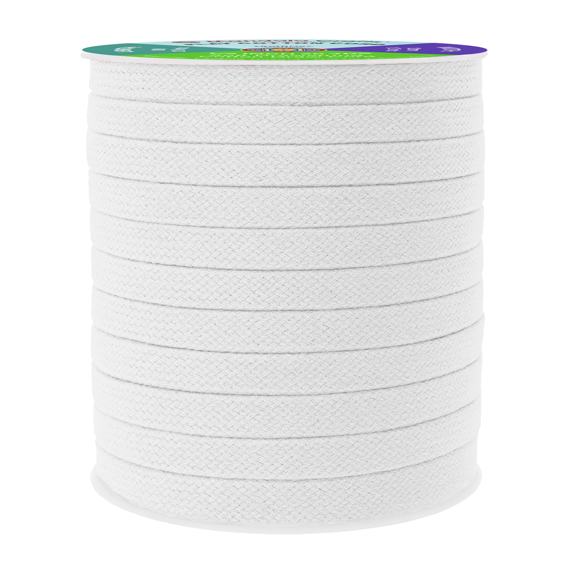 Mandala Crafts Flat Drawstring Cord Drawstring Replacement, Soft Drawstring Cotton Draw Cord Hoodie Sweatpants Drawcord Replacement