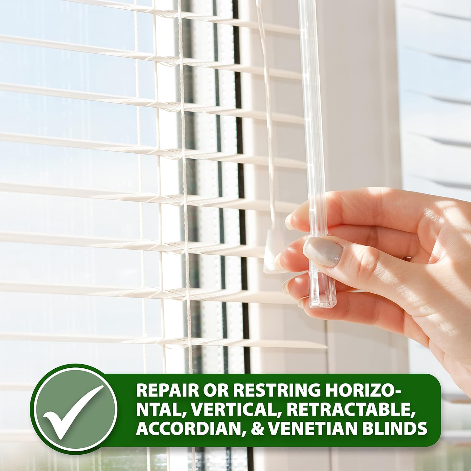 1mm Blinds String, Lift Cord Replacement from Braided Nylon for RVs, Windows, Shades, and Rollers