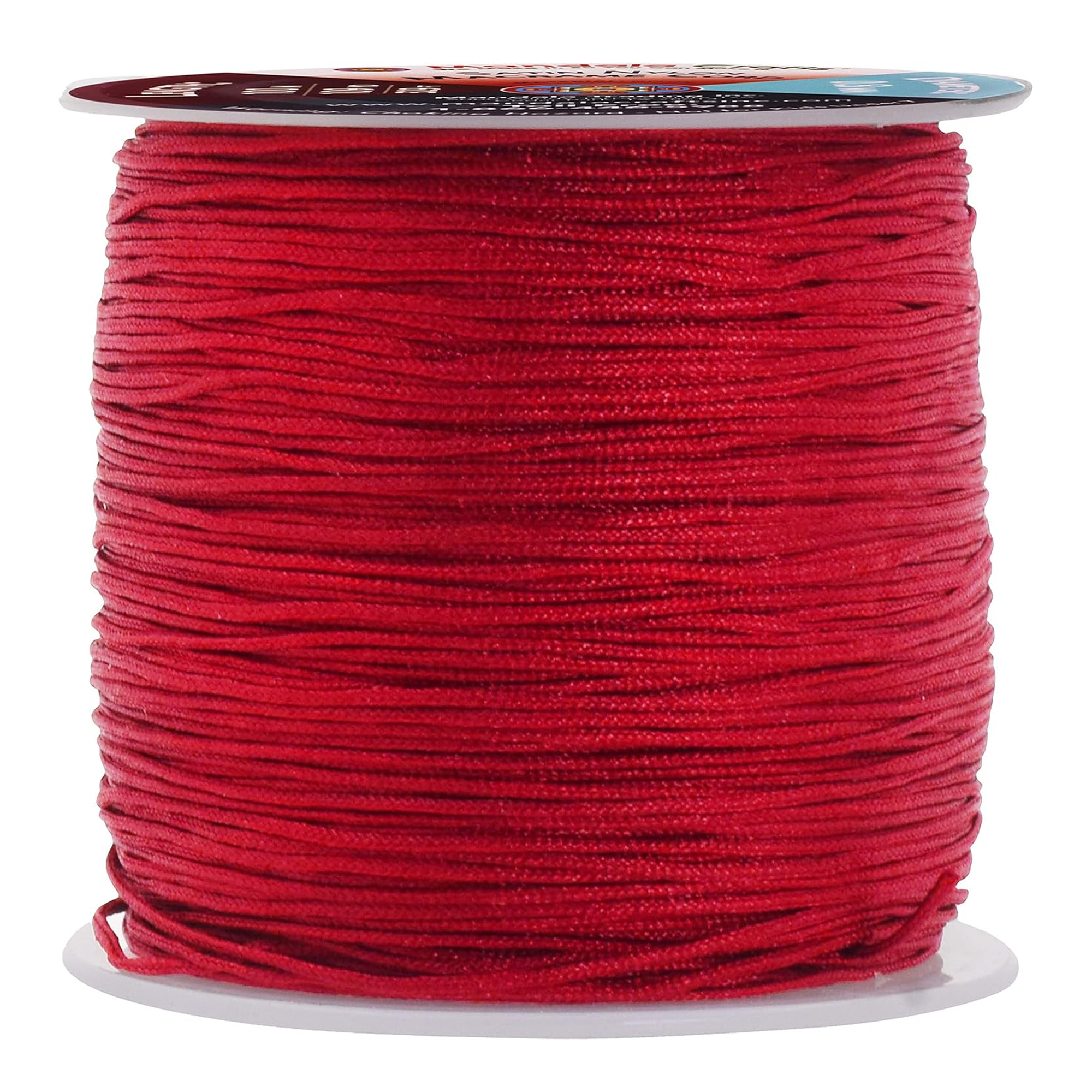 0.8mm Nylon Satin Cord, Rattail Trim Thread for Chinese Knotting, Kumihimo, Beading, Macrame, Jewelry Making, Sewing