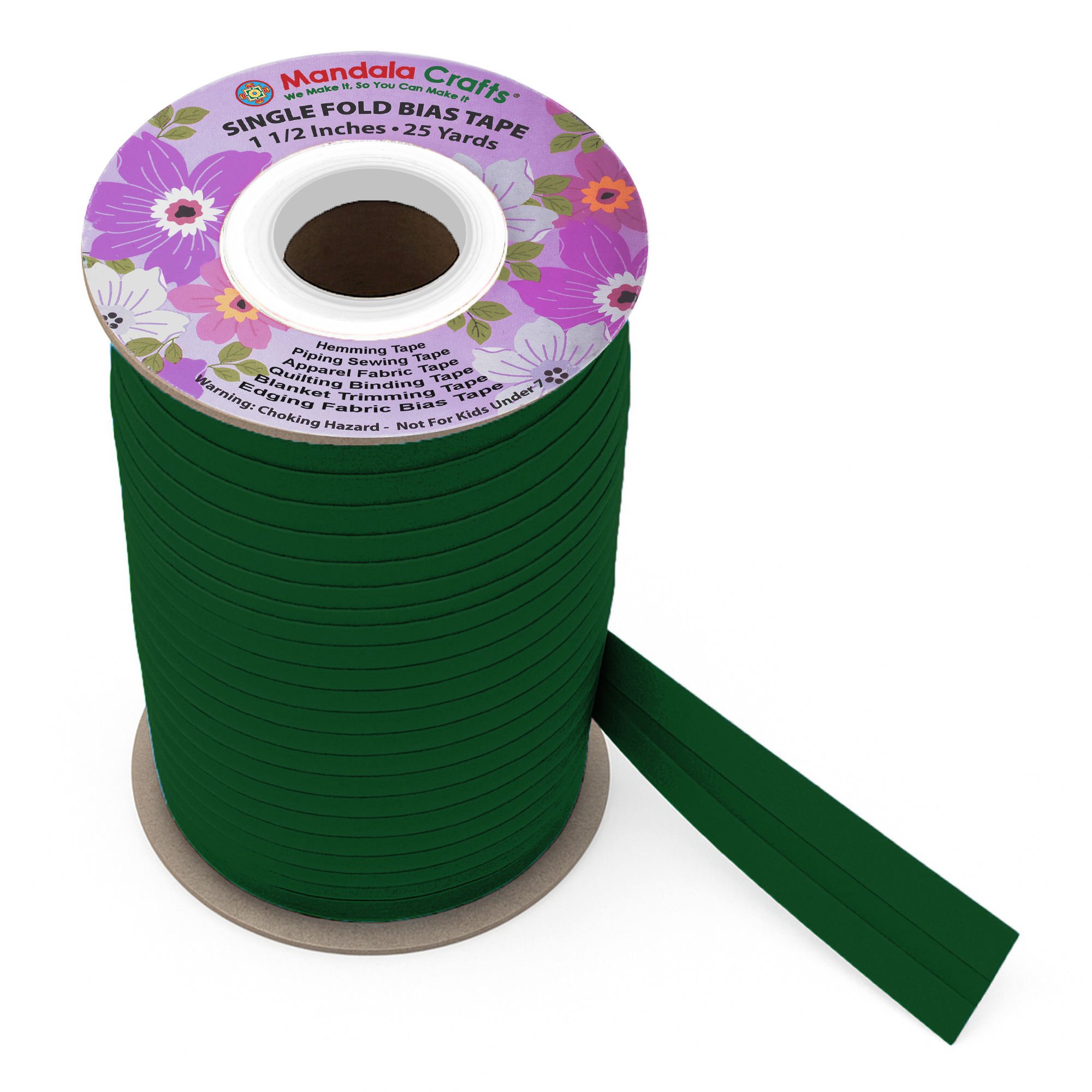 1 1/2 Inch Fabric Single Fold Bias Tape for Sewing Piping Hemming - 25 Yds Bias Tape Blanket Quilt Bias Binding Tape - Seam Binding Tape