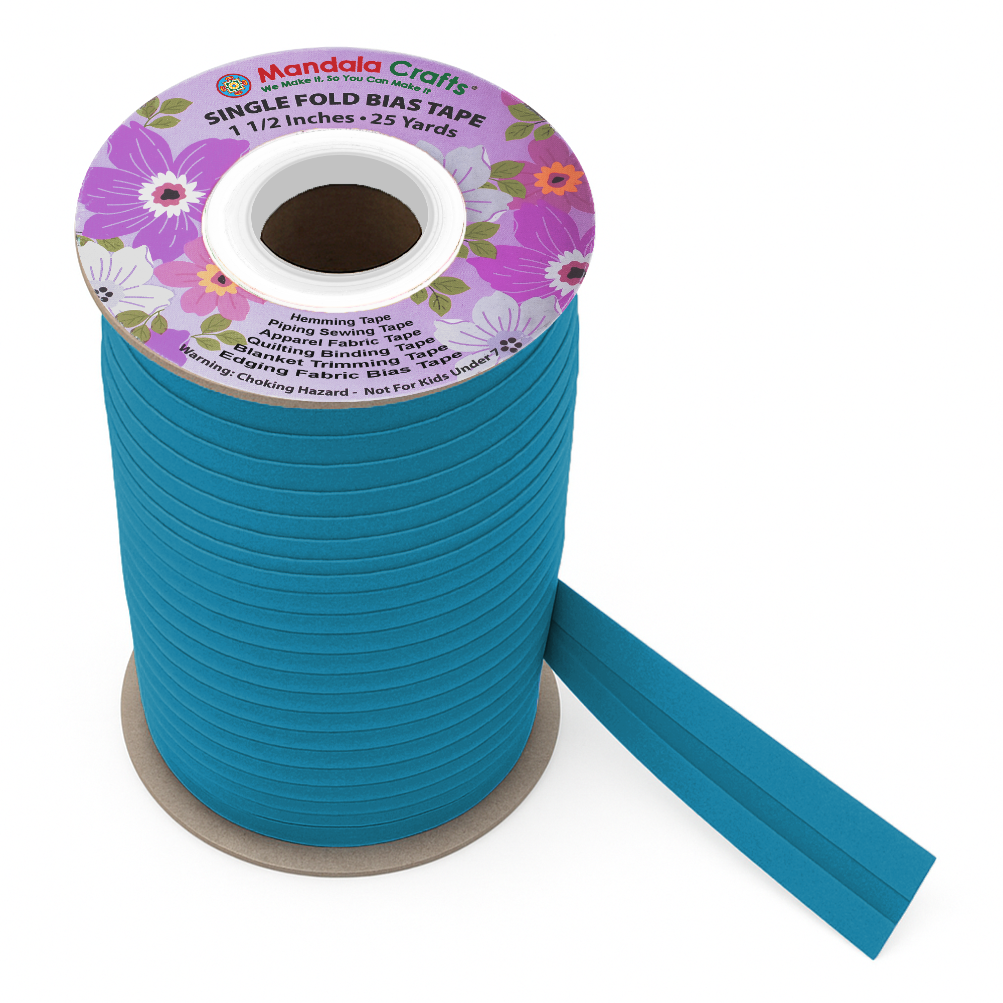 1 1/2 Inch Fabric Single Fold Bias Tape for Sewing Piping Hemming - 25 Yds Bias Tape Blanket Quilt Bias Binding Tape - Seam Binding Tape