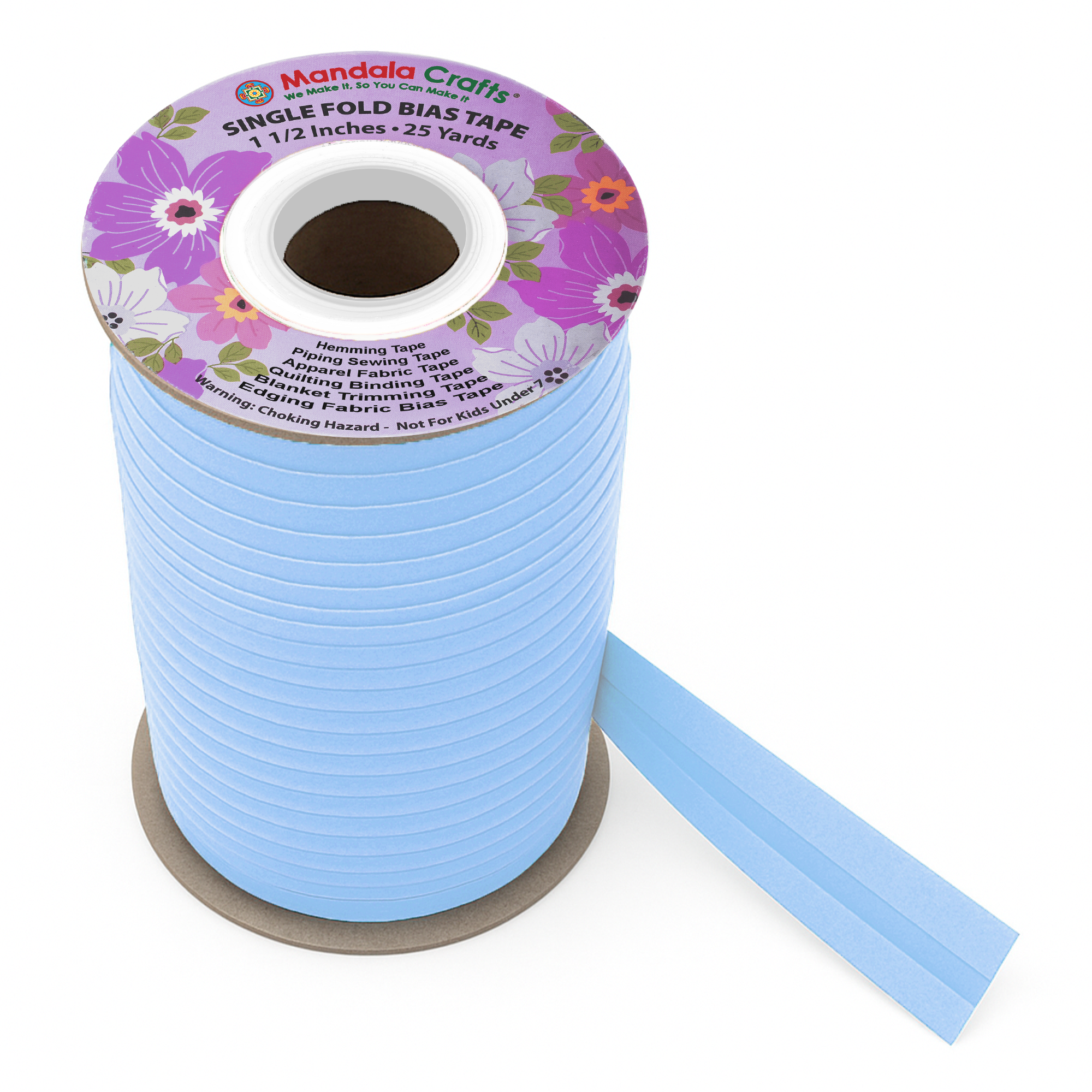 1 1/2 Inch Fabric Single Fold Bias Tape for Sewing Piping Hemming - 25 Yds Bias Tape Blanket Quilt Bias Binding Tape - Seam Binding Tape