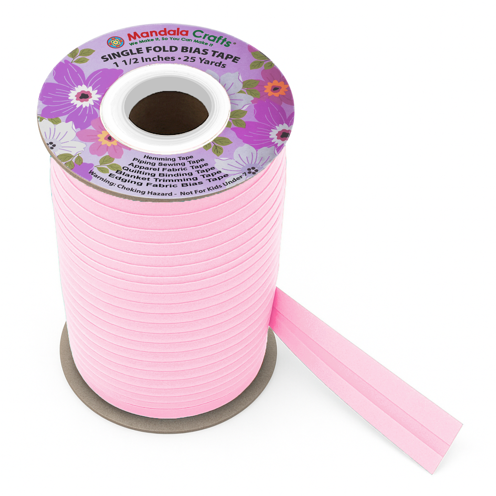 1 1/2 Inch Fabric Single Fold Bias Tape for Sewing Piping Hemming - 25 Yds Bias Tape Blanket Quilt Bias Binding Tape - Seam Binding Tape