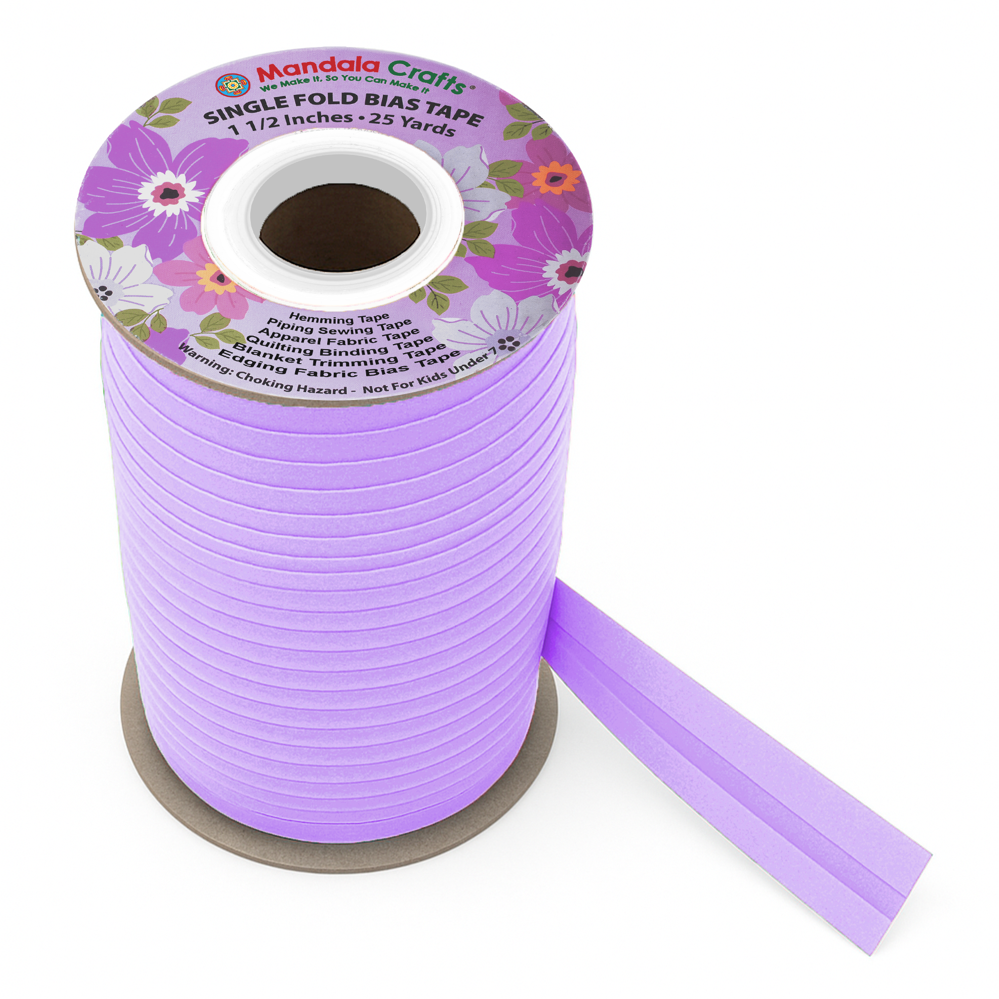 1 1/2 Inch Fabric Single Fold Bias Tape for Sewing Piping Hemming - 25 Yds Bias Tape Blanket Quilt Bias Binding Tape - Seam Binding Tape