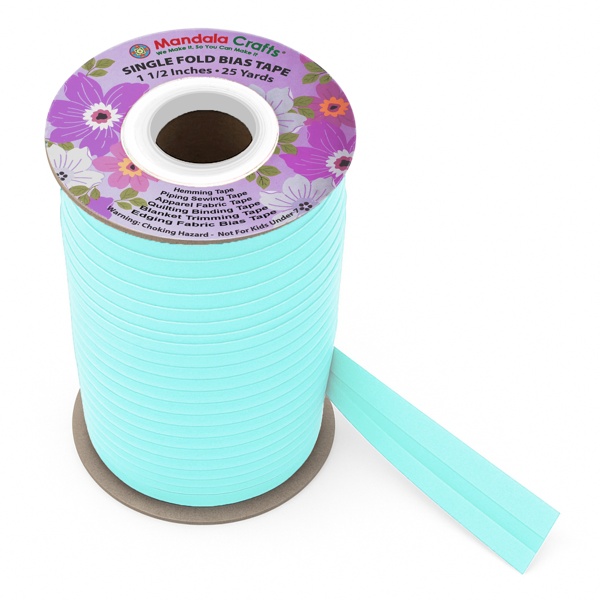 1 1/2 Inch Fabric Single Fold Bias Tape for Sewing Piping Hemming - 25 Yds Bias Tape Blanket Quilt Bias Binding Tape - Seam Binding Tape