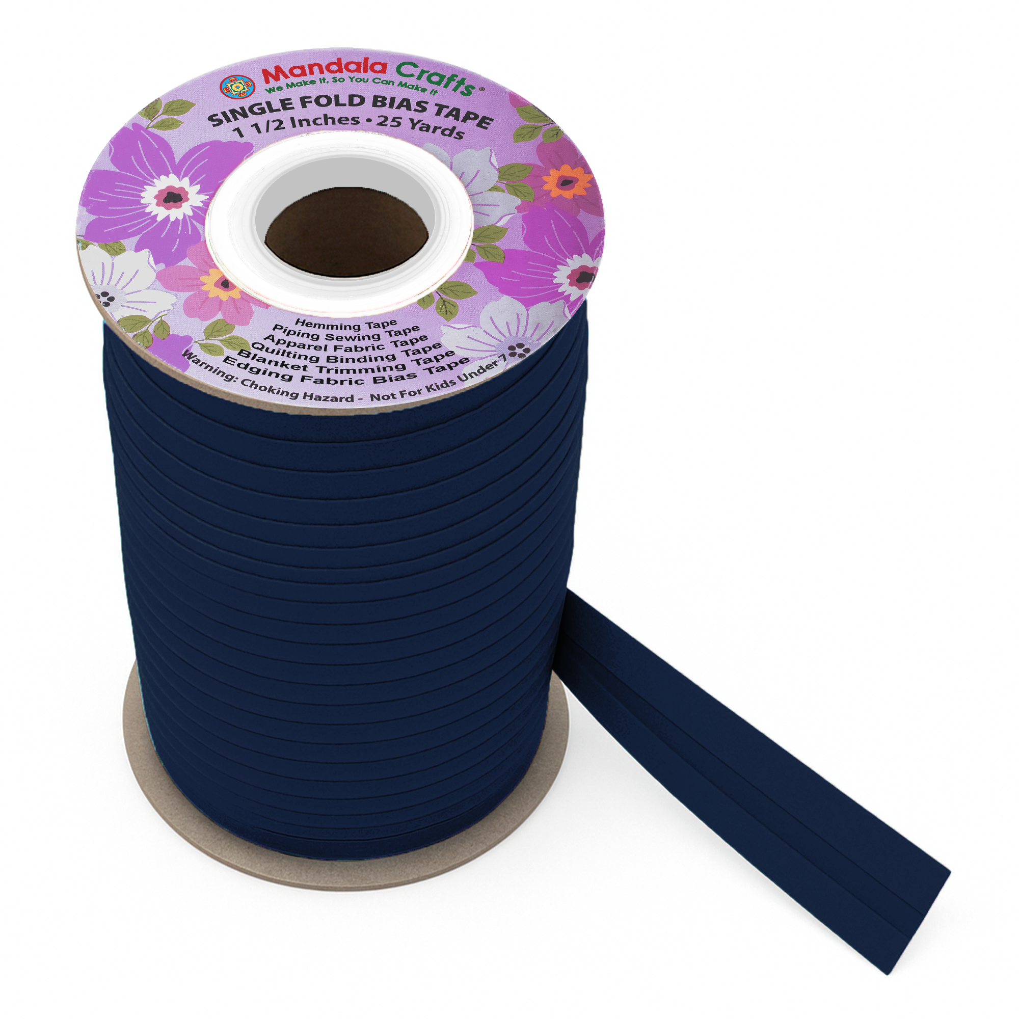 1 1/2 Inch Fabric Single Fold Bias Tape for Sewing Piping Hemming - 25 Yds Bias Tape Blanket Quilt Bias Binding Tape - Seam Binding Tape