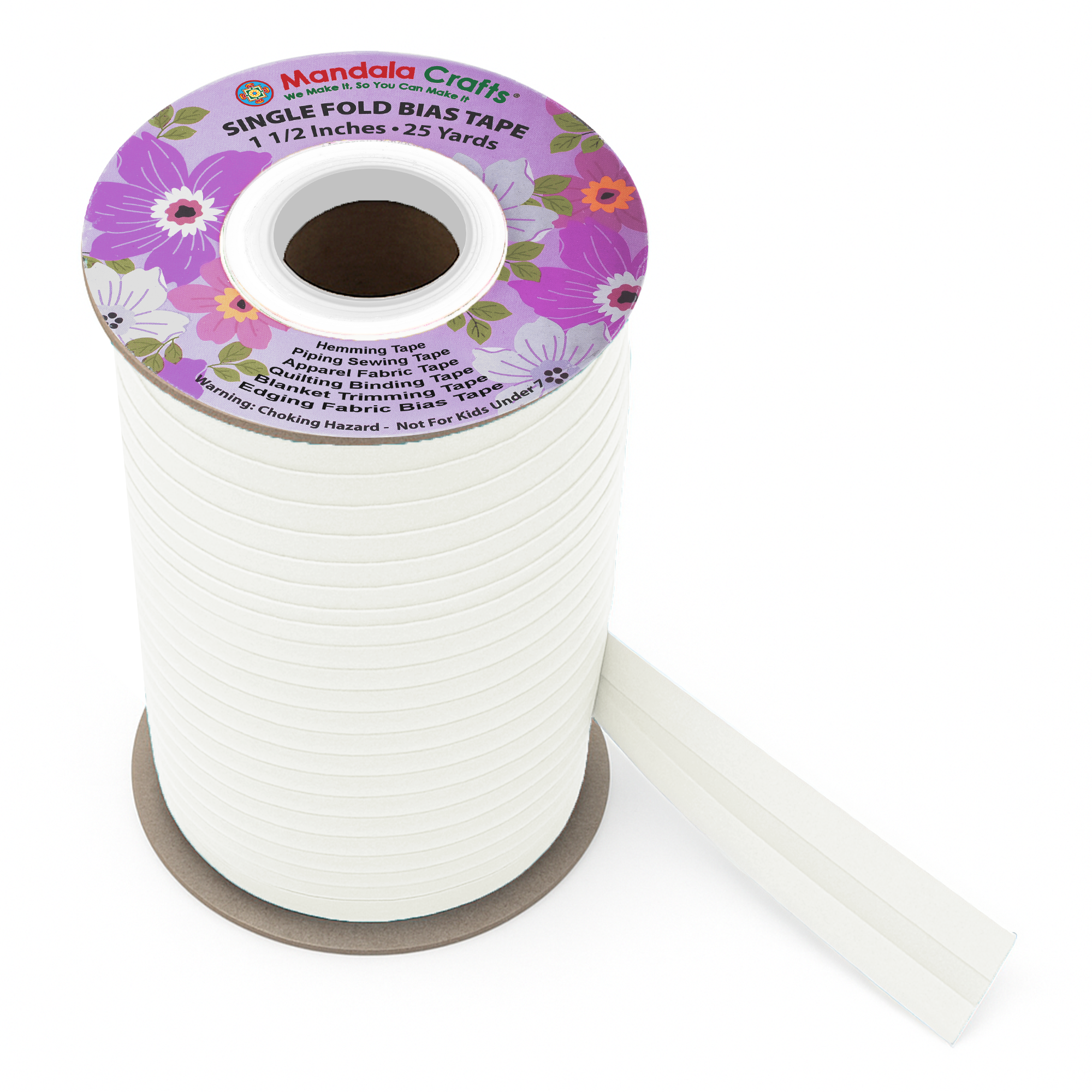 1 1/2 Inch Fabric Single Fold Bias Tape for Sewing Piping Hemming - 25 Yds Bias Tape Blanket Quilt Bias Binding Tape - Seam Binding Tape