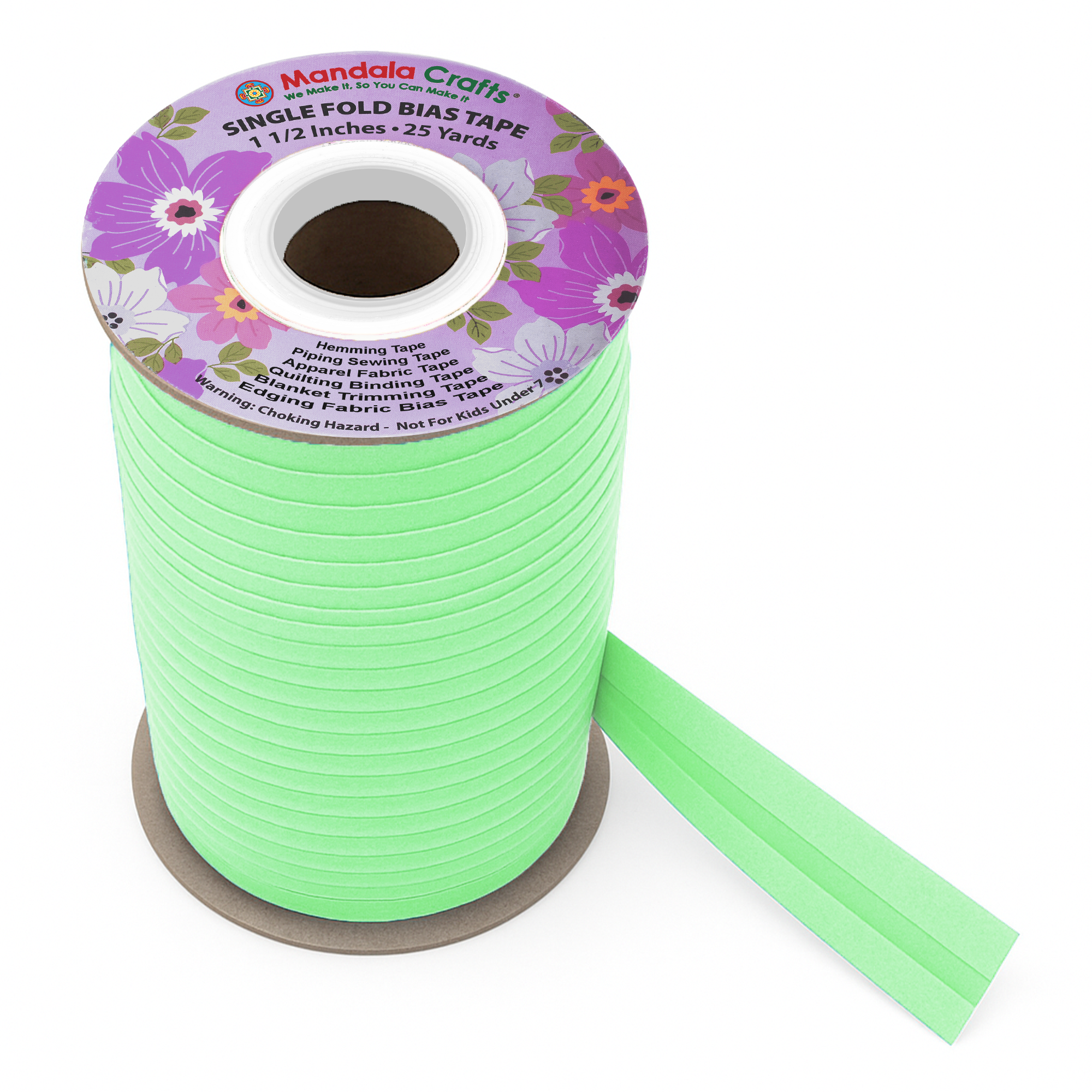 1 1/2 Inch Fabric Single Fold Bias Tape for Sewing Piping Hemming - 25 Yds Bias Tape Blanket Quilt Bias Binding Tape - Seam Binding Tape