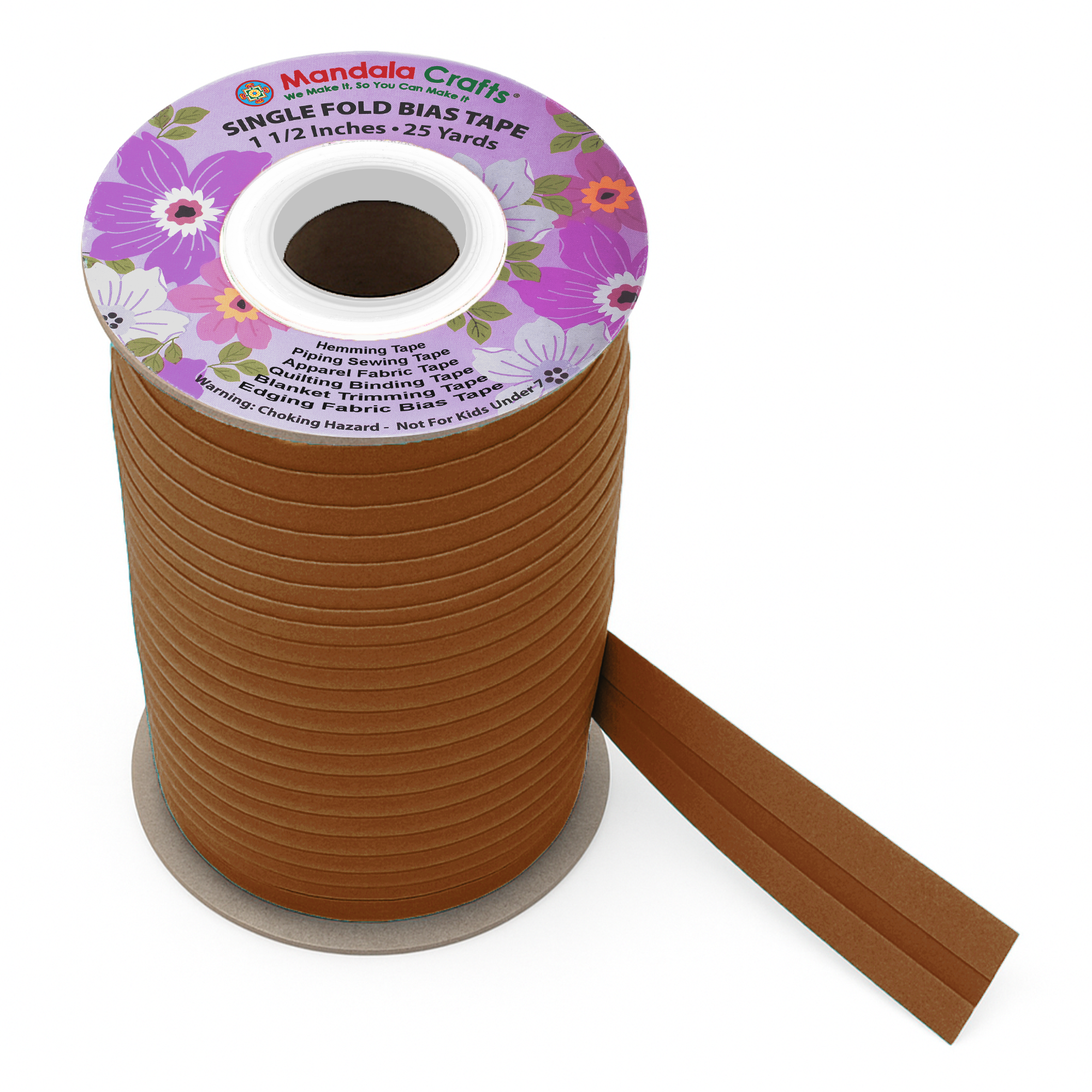 1 1/2 Inch Fabric Single Fold Bias Tape for Sewing Piping Hemming - 25 Yds Bias Tape Blanket Quilt Bias Binding Tape - Seam Binding Tape