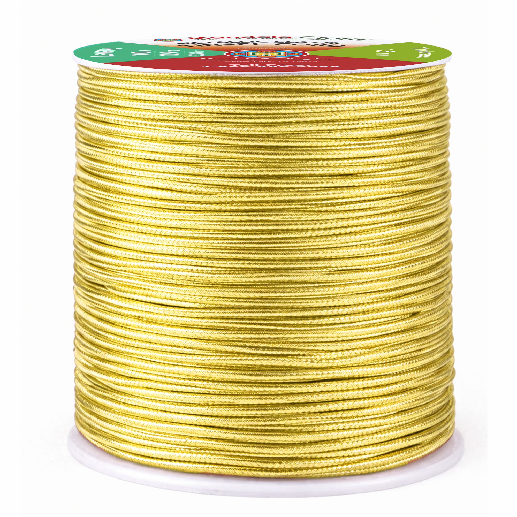Metallic Cord Tinsel String Rope for Ornament Hanging, Decorating, Gift Wrapping, Crafting
