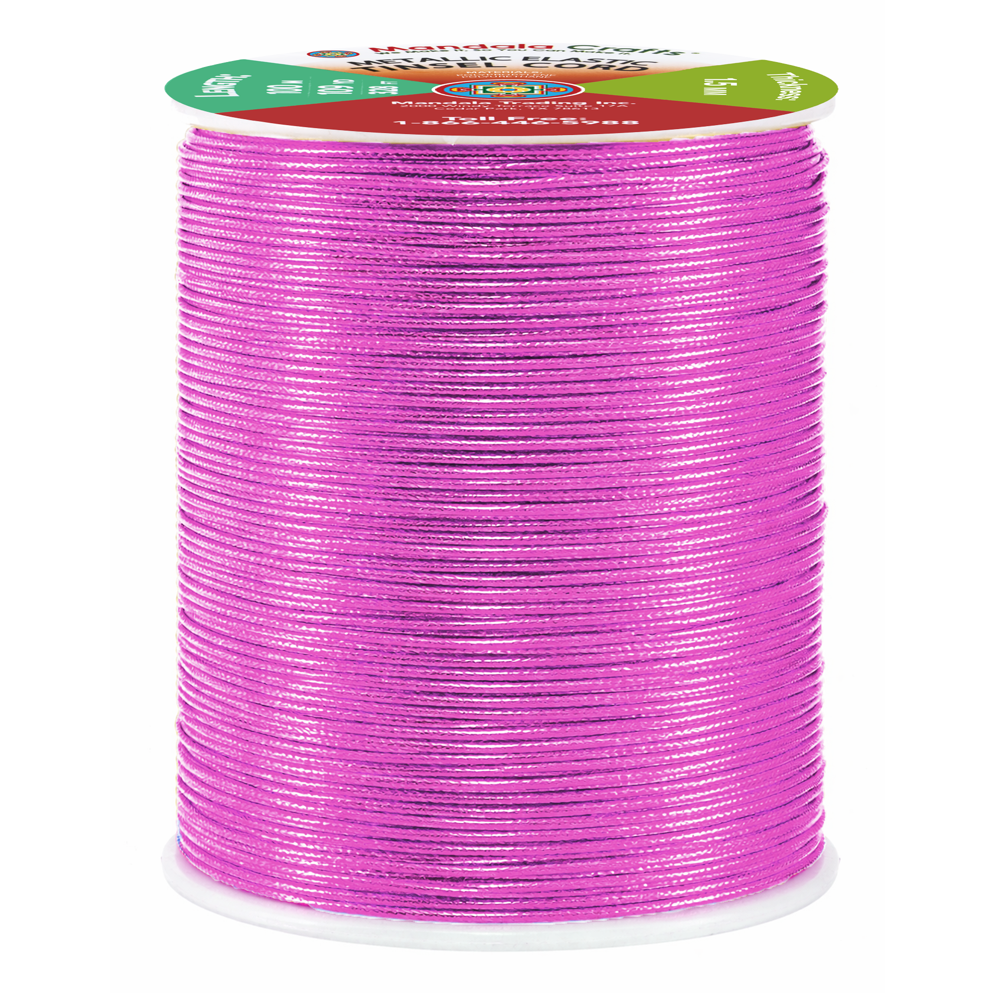 Metallic Cord Tinsel String Rope for Ornament Hanging, Decorating, Gift Wrapping, Crafting