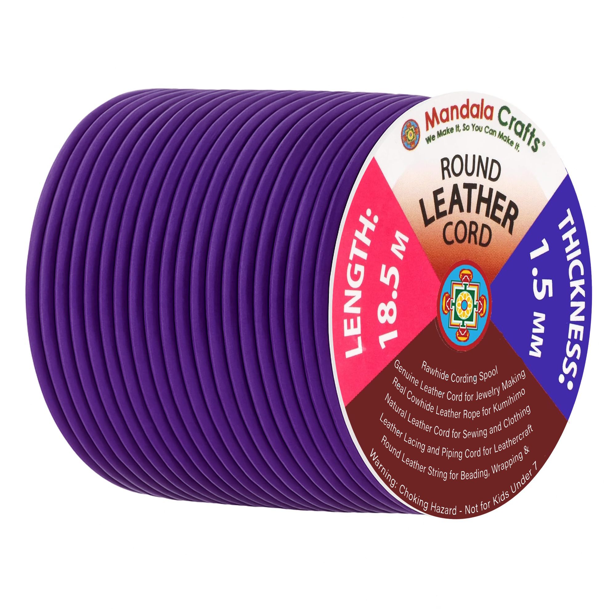 Round Cowhide Genuine Leather String Cord, Natural Rawhide Rope for Jewelry Making, Kumihimo Braiding, Shoelaces