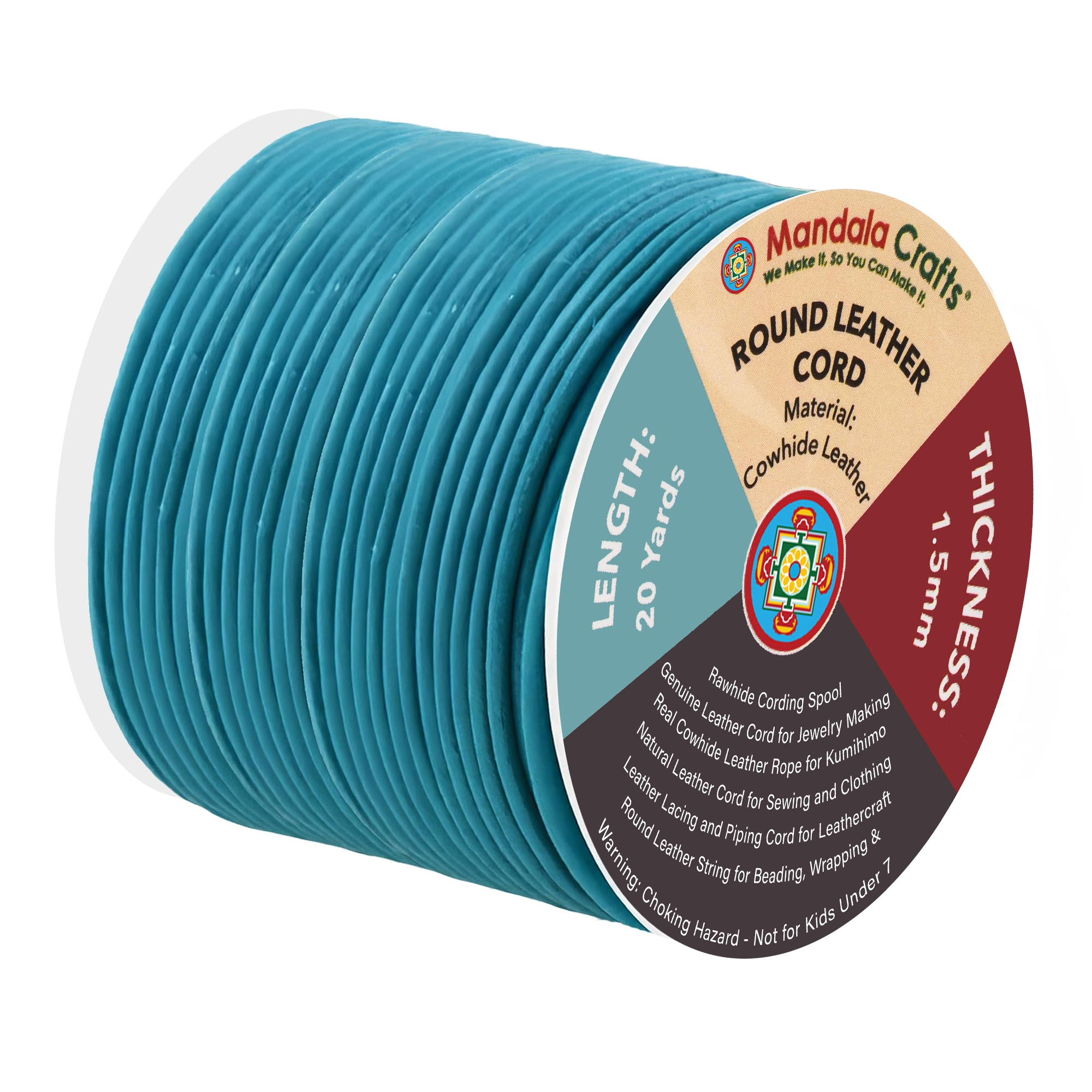 Round Cowhide Genuine Leather String Cord, Natural Rawhide Rope for Jewelry Making, Kumihimo Braiding, Shoelaces