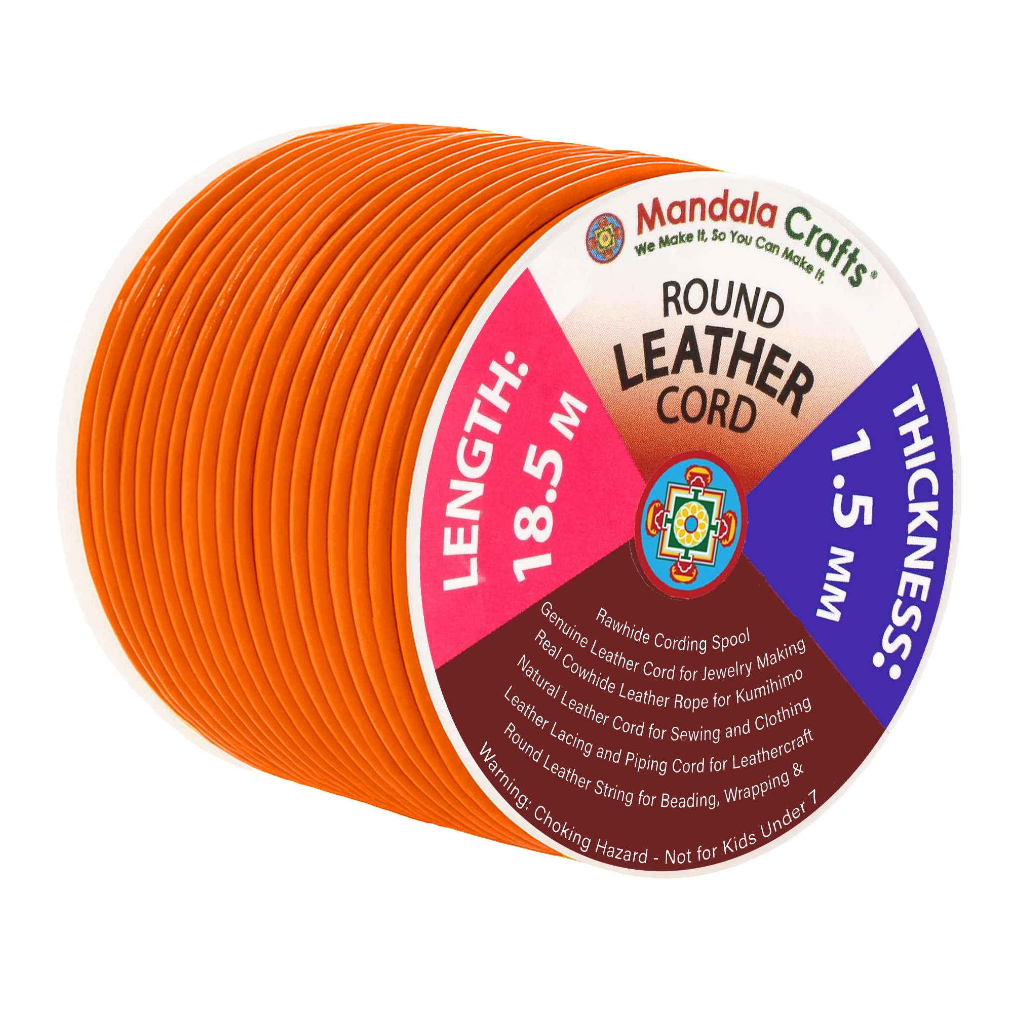 Round Cowhide Genuine Leather String Cord, Natural Rawhide Rope for Jewelry Making, Kumihimo Braiding, Shoelaces