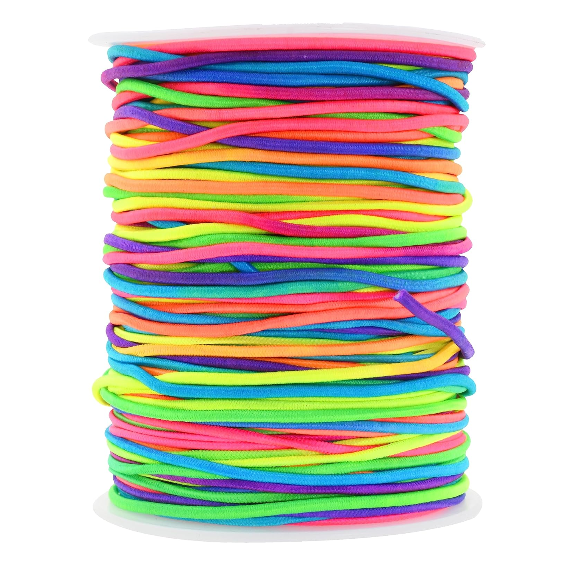 Mandala Crafts 2mm Elastic Cord Stretchy String for Bracelets, Necklaces, Jewelry Making, Beading, Masks