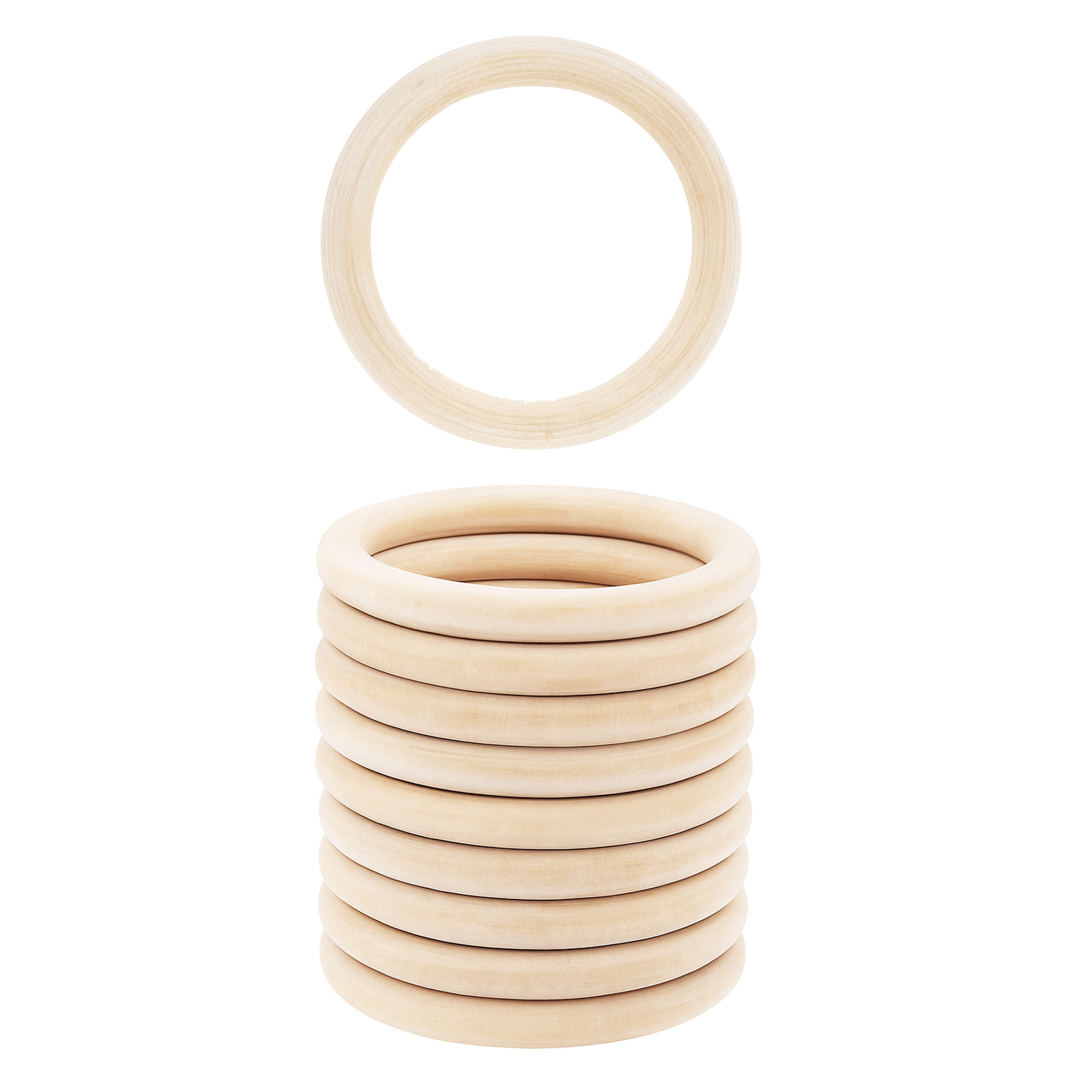 Natural Wood Rings for Crafts Macramé Wooden Rings for Crafts Natural Unfinished Wood Rings for Macrame Rings Knitting Jewelry Making