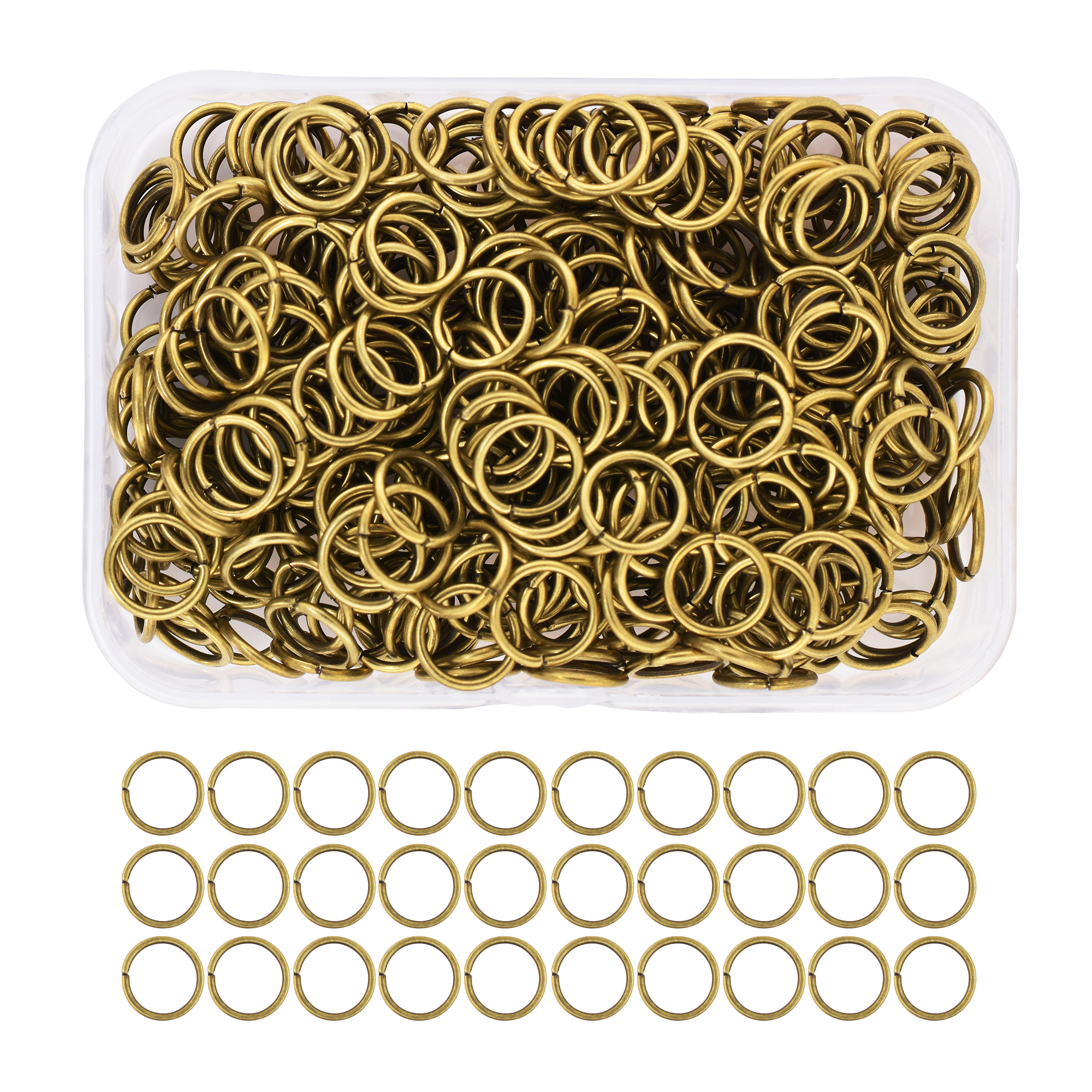 Mandala Crafts Small Jump Rings for Jewelry Making Metal Jump Rings for Crafts Jump Ring Jewelry O Rings Jump Ring Kit 1200 PCs 4mm 5mm 6mm 7mm 8mm 10mm Jump Rings 1200 PCs