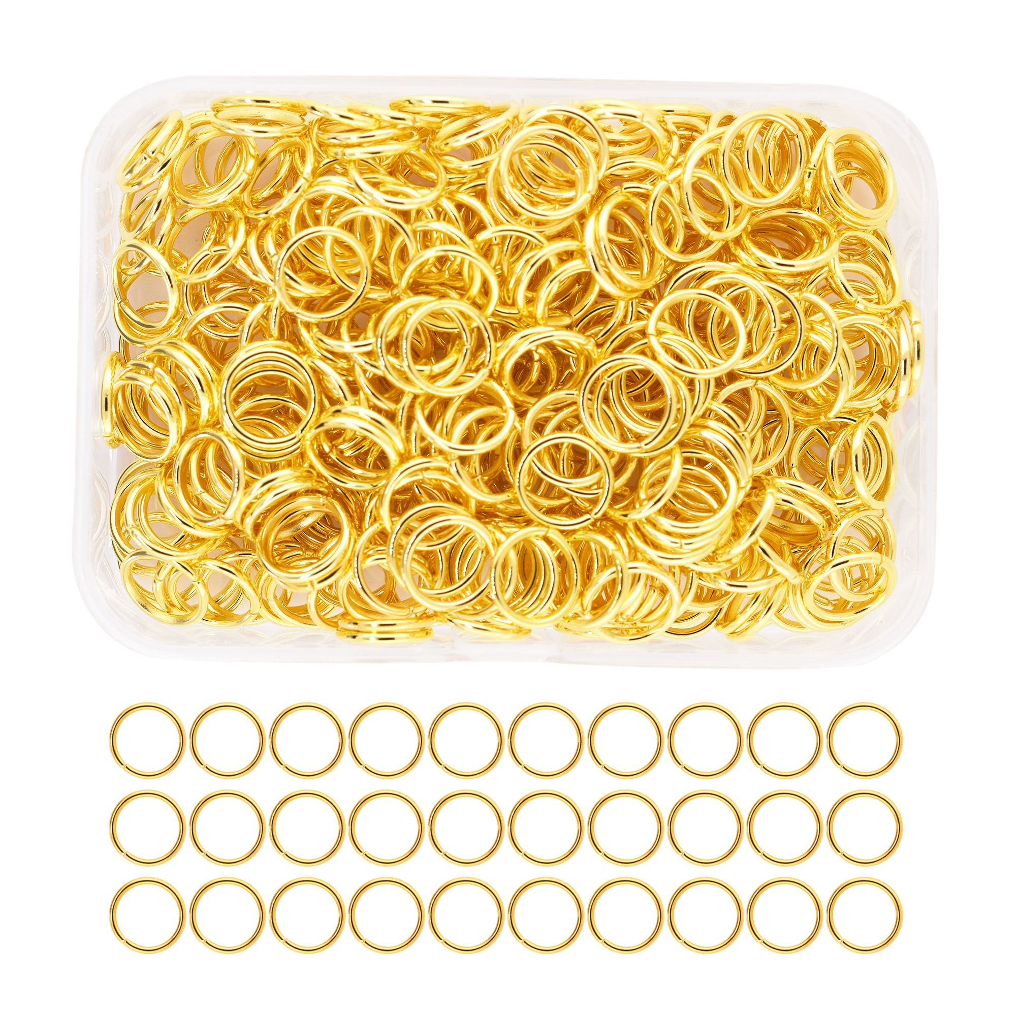 Mandala Crafts Small Jump Rings for Jewelry Making Metal Jump Rings for Crafts Jump Ring Jewelry O Rings Jump Ring Kit 1200 PCs 4mm 5mm 6mm 7mm 8mm 10mm Jump Rings 1200 PCs