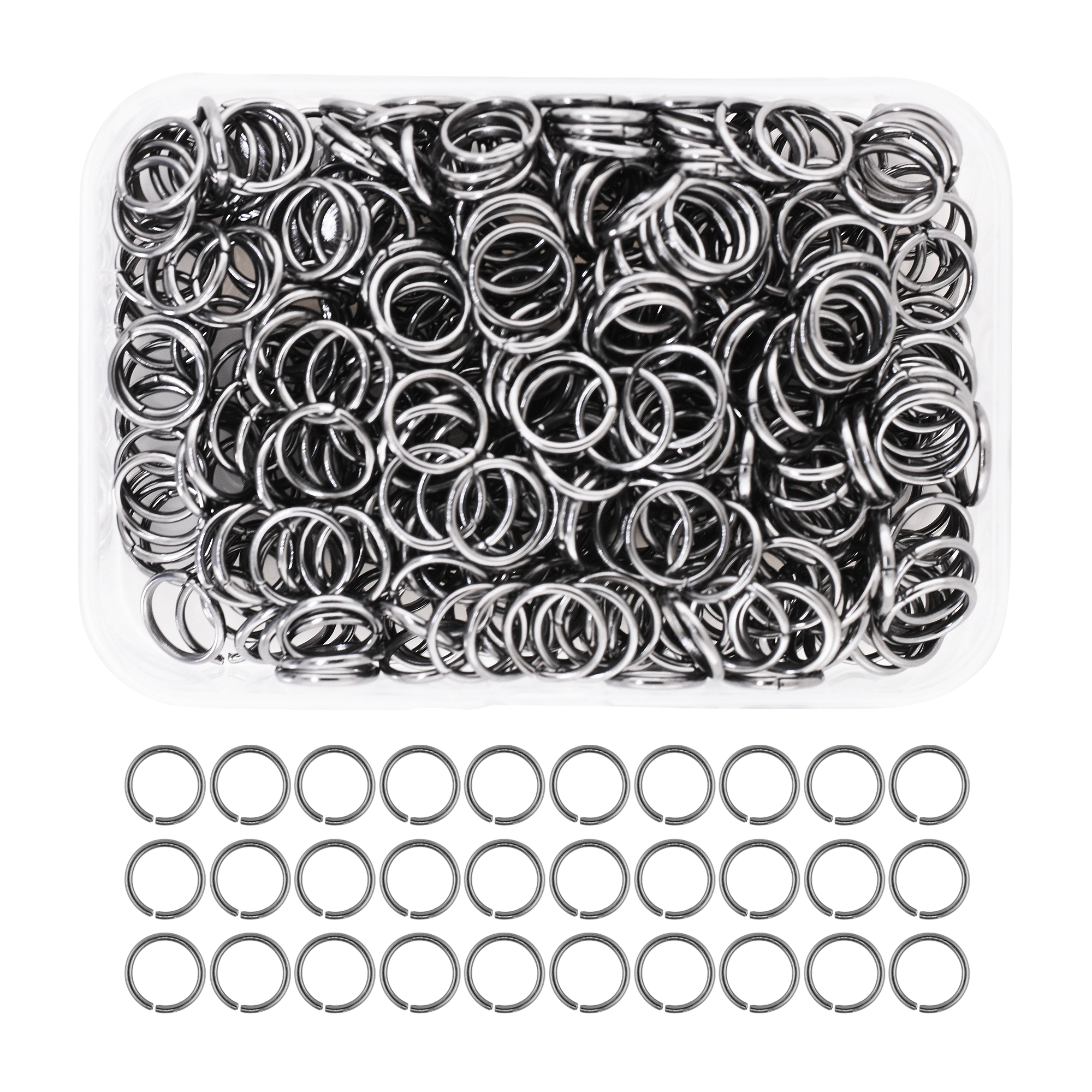 Mandala Crafts Small Jump Rings for Jewelry Making Metal Jump Rings for Crafts Jump Ring Jewelry O Rings Jump Ring Kit 1200 PCs 4mm 5mm 6mm 7mm 8mm 10mm Jump Rings 1200 PCs