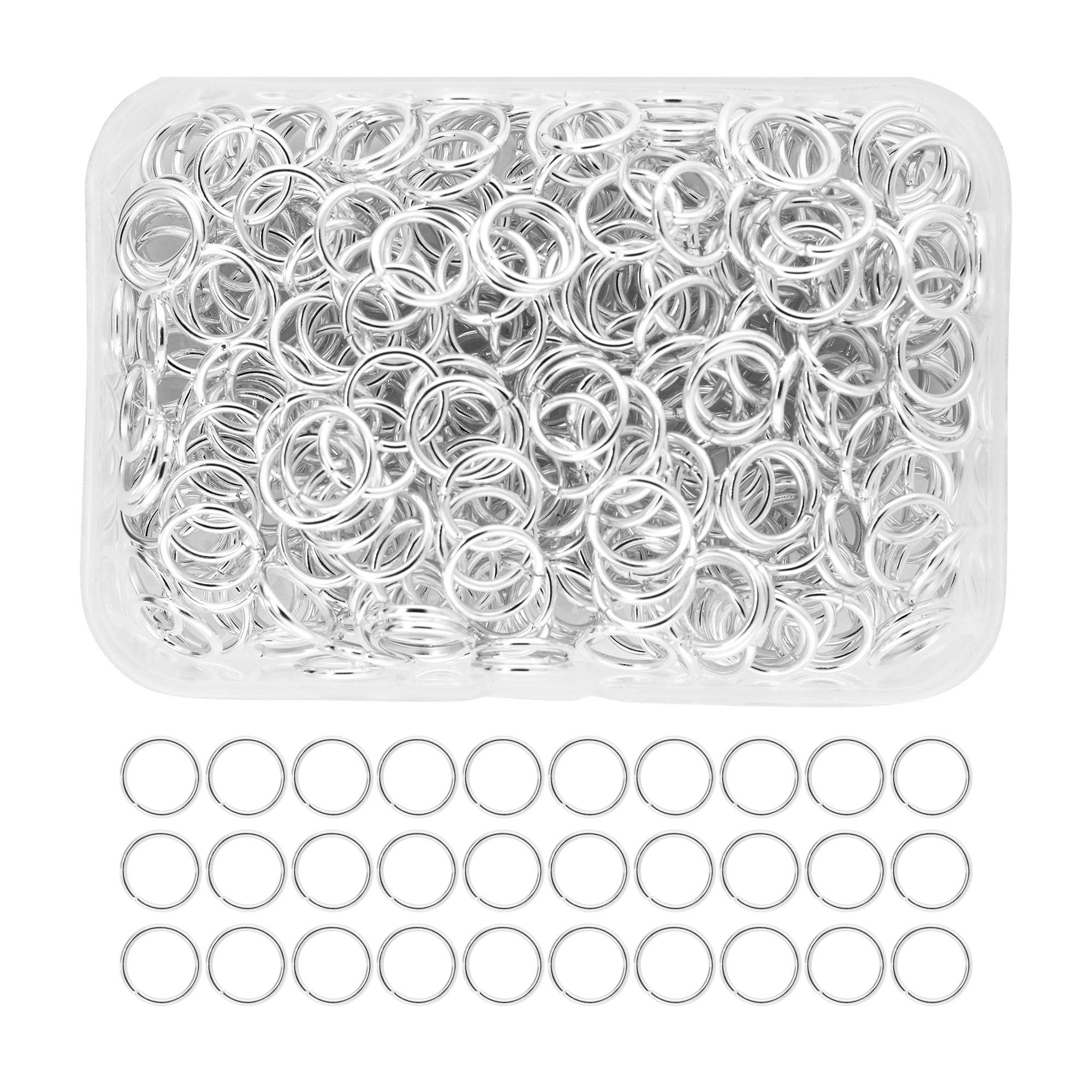 Mandala Crafts Small Jump Rings for Jewelry Making Metal Jump Rings for Crafts Jump Ring Jewelry O Rings Jump Ring Kit 1200 PCs 4mm 5mm 6mm 7mm 8mm 10mm Jump Rings 1200 PCs