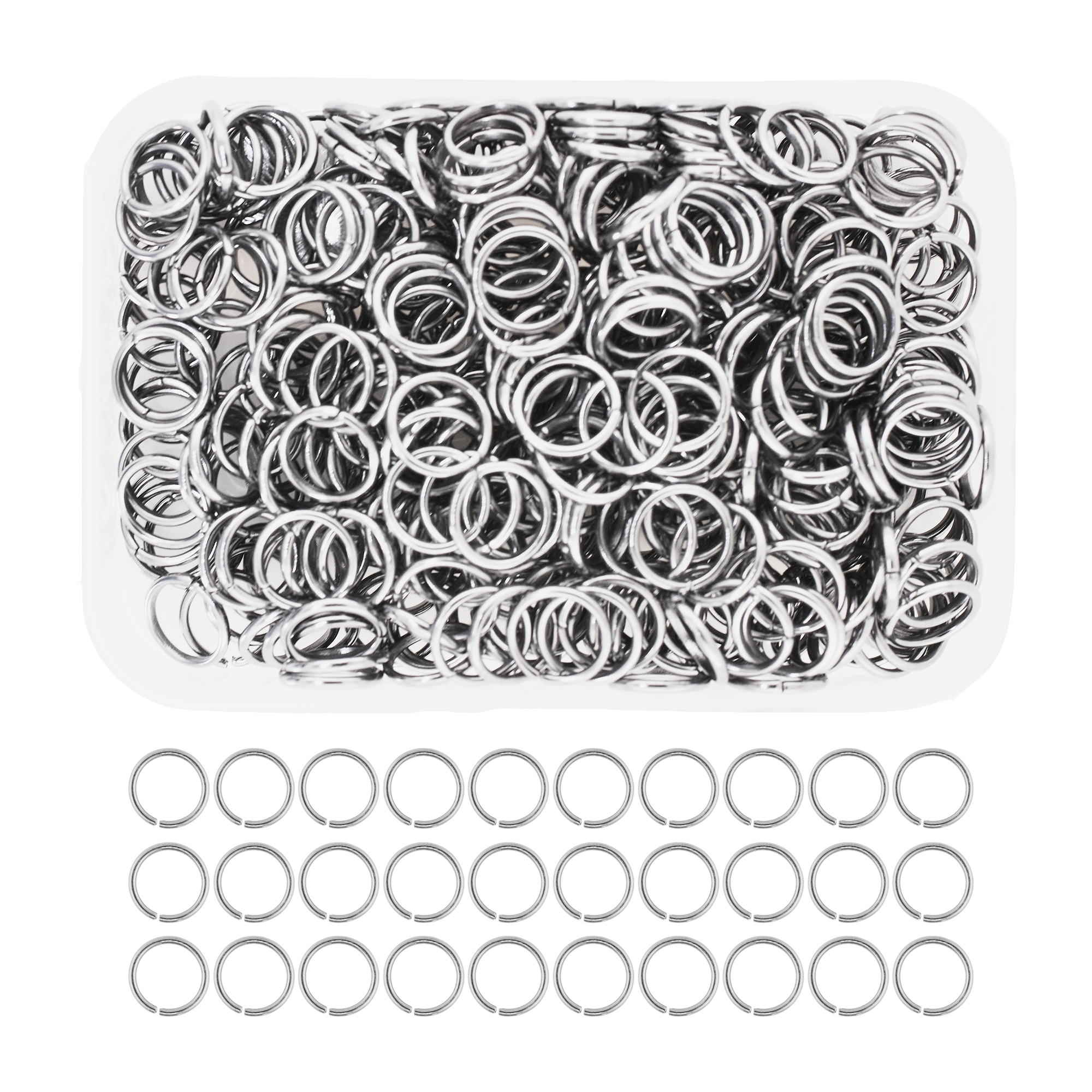 Mandala Crafts Small Jump Rings for Jewelry Making Metal Jump Rings for Crafts Jump Ring Jewelry O Rings Jump Ring Kit 1200 PCs 4mm 5mm 6mm 7mm 8mm 10mm Jump Rings 1200 PCs