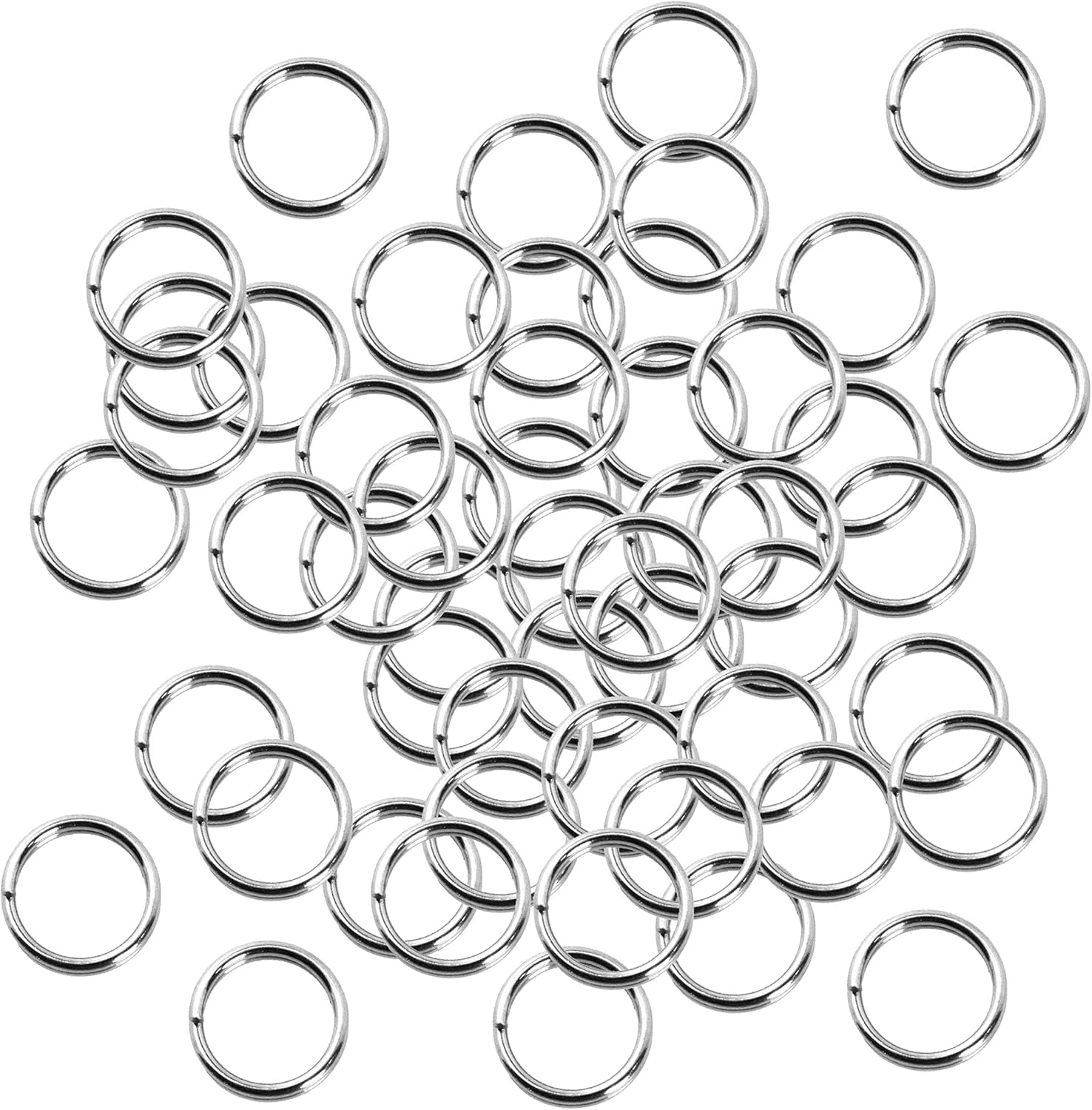 Small Key Rings for Crafts - Assorted Double Jump Rings Mini Split Rings for Jewelry Making - Double Split Rings Assorted Small Keychain Rings Set