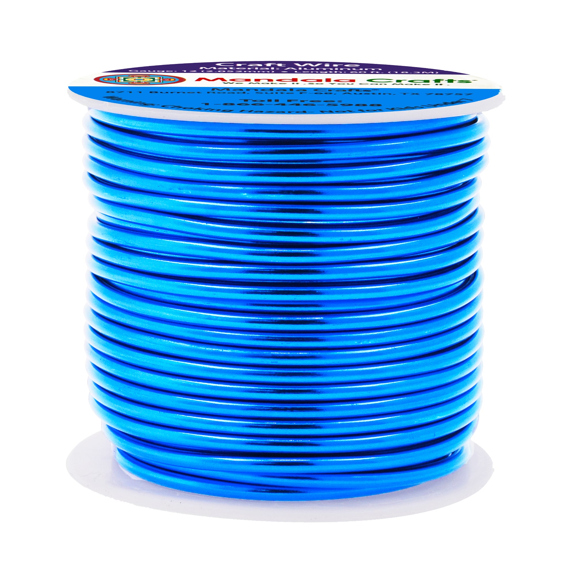 12 Gauge Anodized Aluminum Craft Wire for Jewelry Making - Bendable Flexible Crafting Wire 12 Gauge Wire Colored for Bonsai - Armature Wire for Sculpting - 60 feet