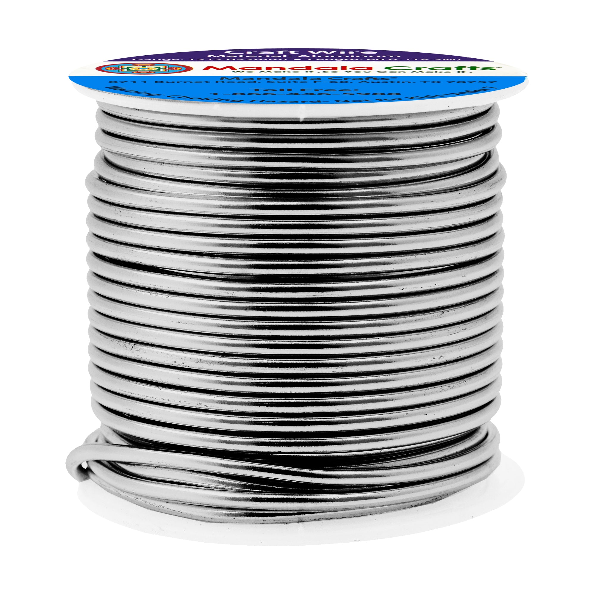 12 Gauge Anodized Aluminum Craft Wire for Jewelry Making - Bendable Flexible Crafting Wire 12 Gauge Wire Colored for Bonsai - Armature Wire for Sculpting - 60 feet