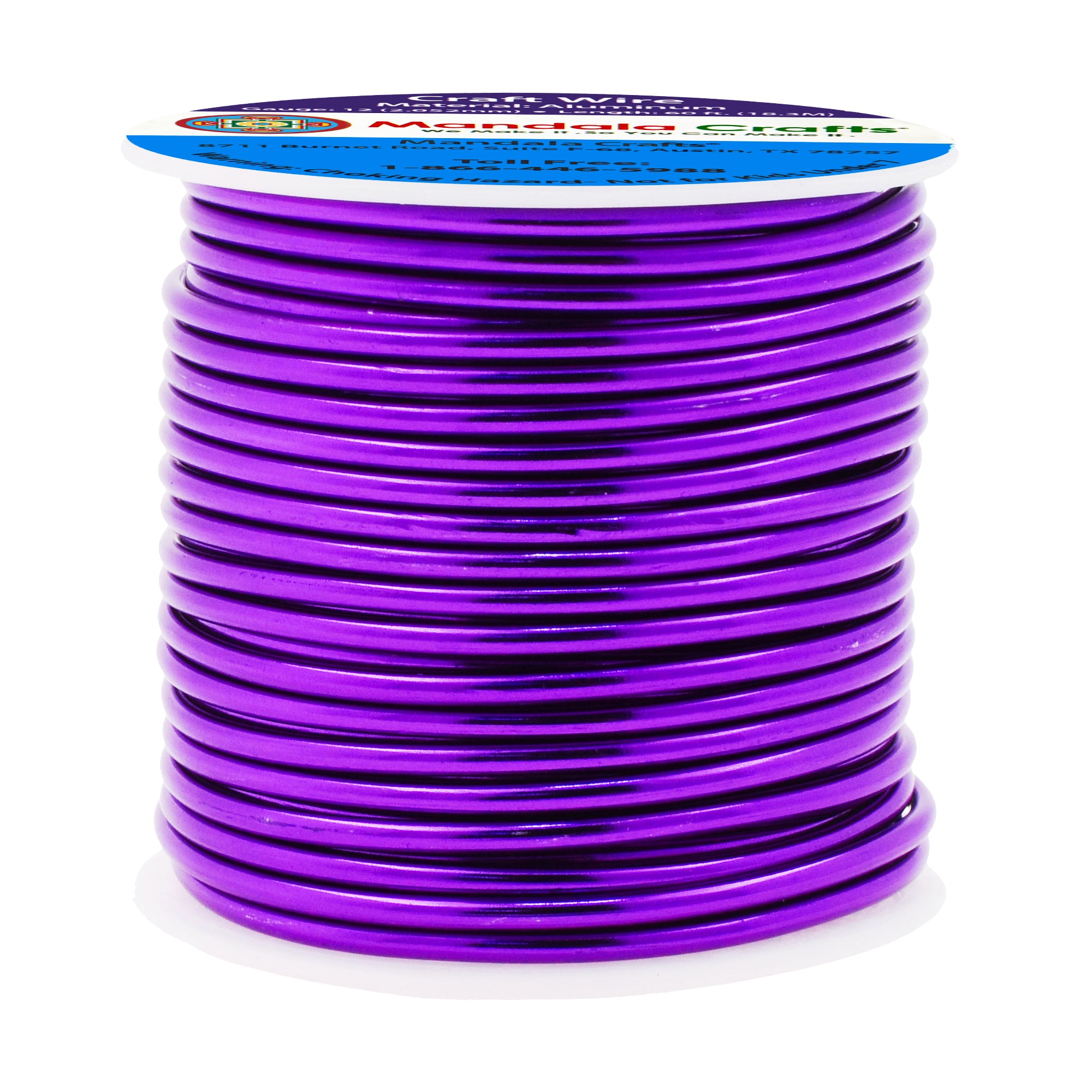 12 Gauge Anodized Aluminum Craft Wire for Jewelry Making - Bendable Flexible Crafting Wire 12 Gauge Wire Colored for Bonsai - Armature Wire for Sculpting - 60 feet