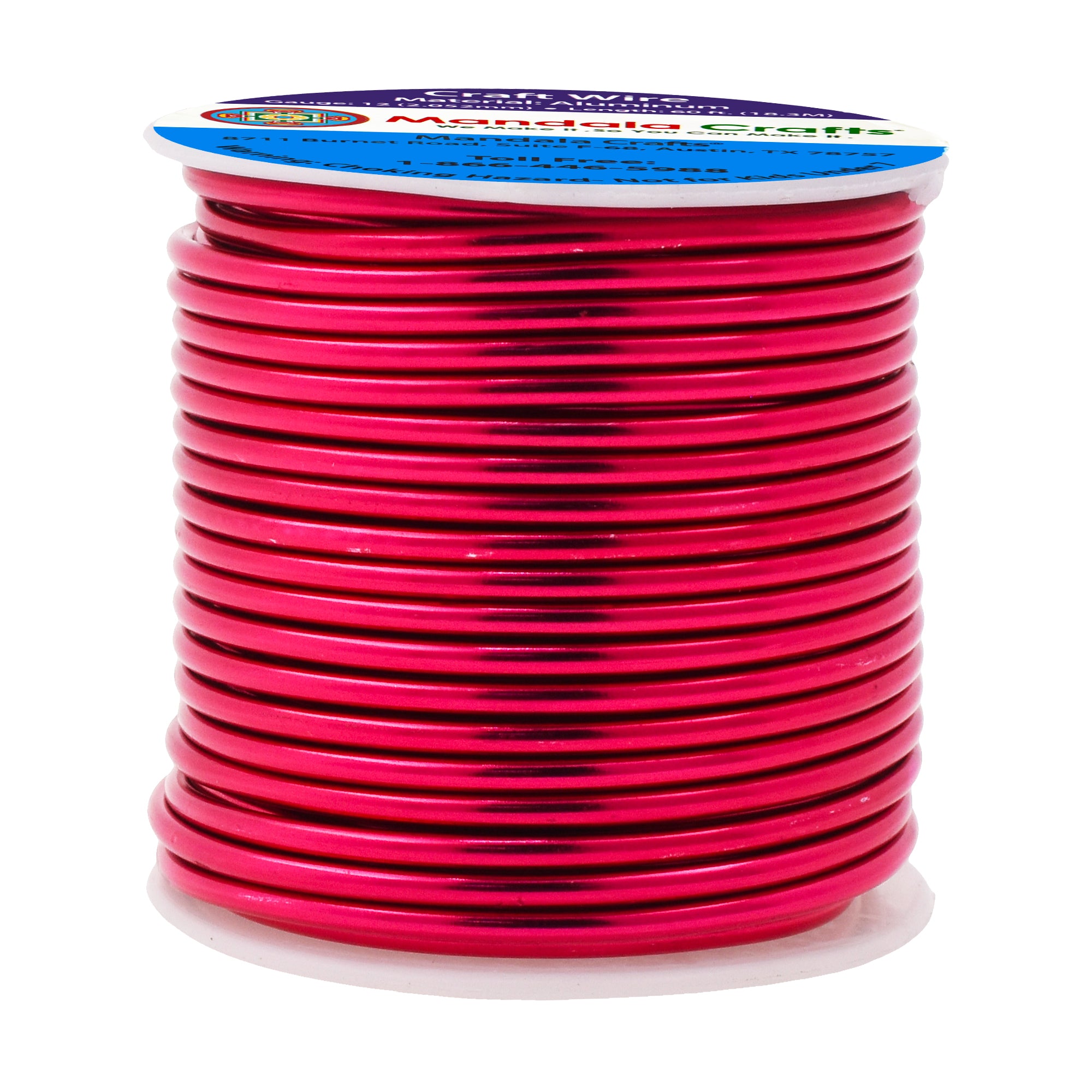 12 Gauge Anodized Aluminum Craft Wire for Jewelry Making - Bendable Flexible Crafting Wire 12 Gauge Wire Colored for Bonsai - Armature Wire for Sculpting - 60 feet