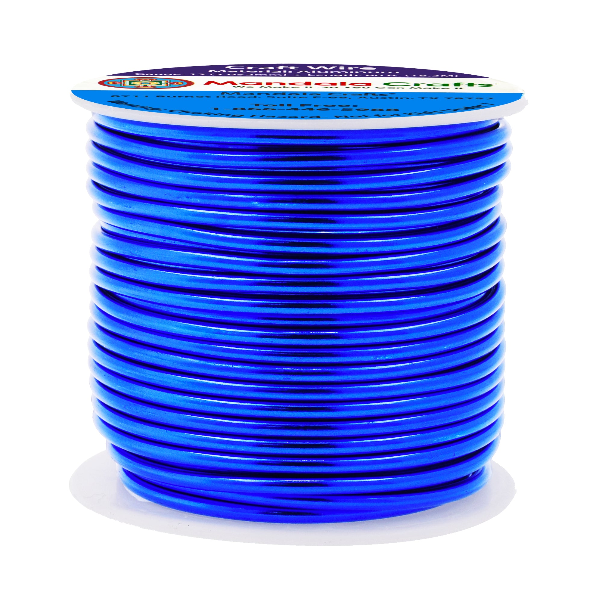 12 Gauge Anodized Aluminum Craft Wire for Jewelry Making - Bendable Flexible Crafting Wire 12 Gauge Wire Colored for Bonsai - Armature Wire for Sculpting - 60 feet