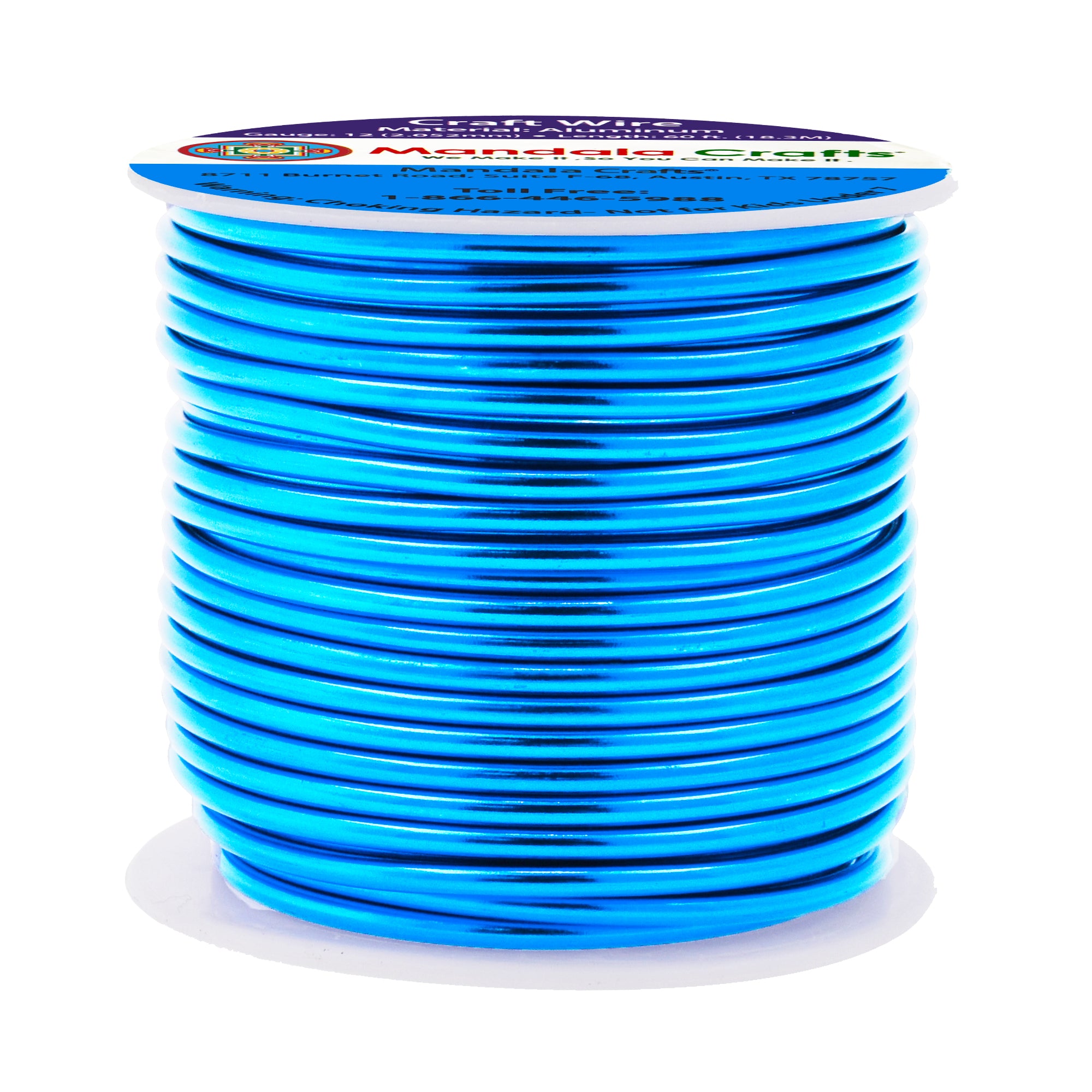 12 Gauge Anodized Aluminum Craft Wire for Jewelry Making - Bendable Flexible Crafting Wire 12 Gauge Wire Colored for Bonsai - Armature Wire for Sculpting - 60 feet