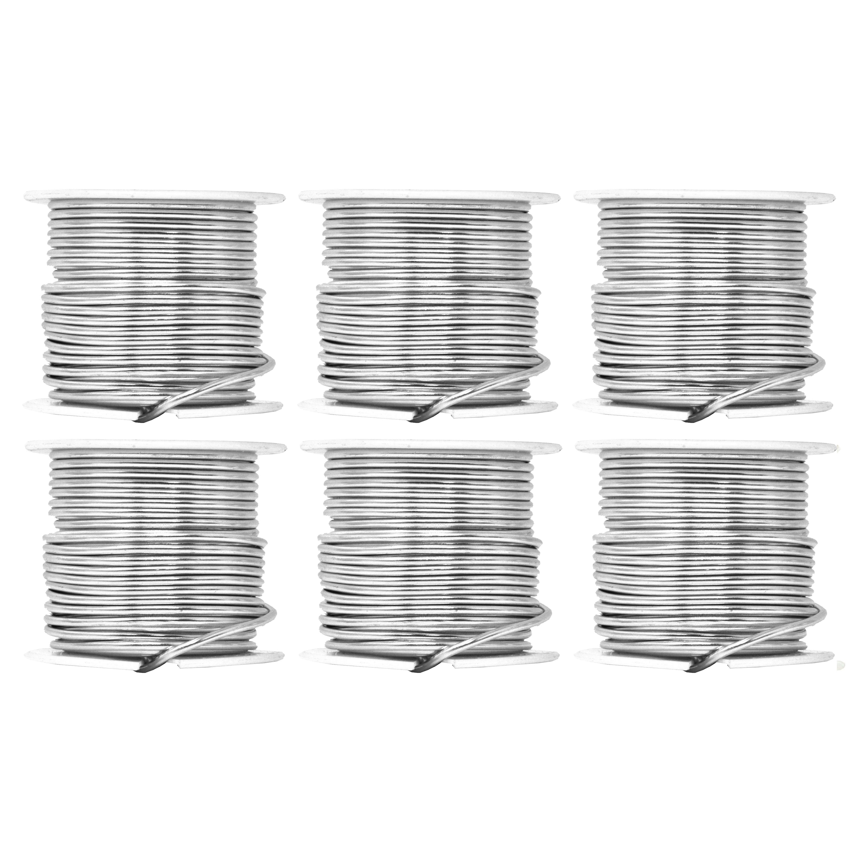 Mandala Crafts Anodized Aluminum Wire for Sculpting, Armature, Jewelry Making, Gem Metal Wrap, Garden, Colored and Soft, Assorted 6 Rolls