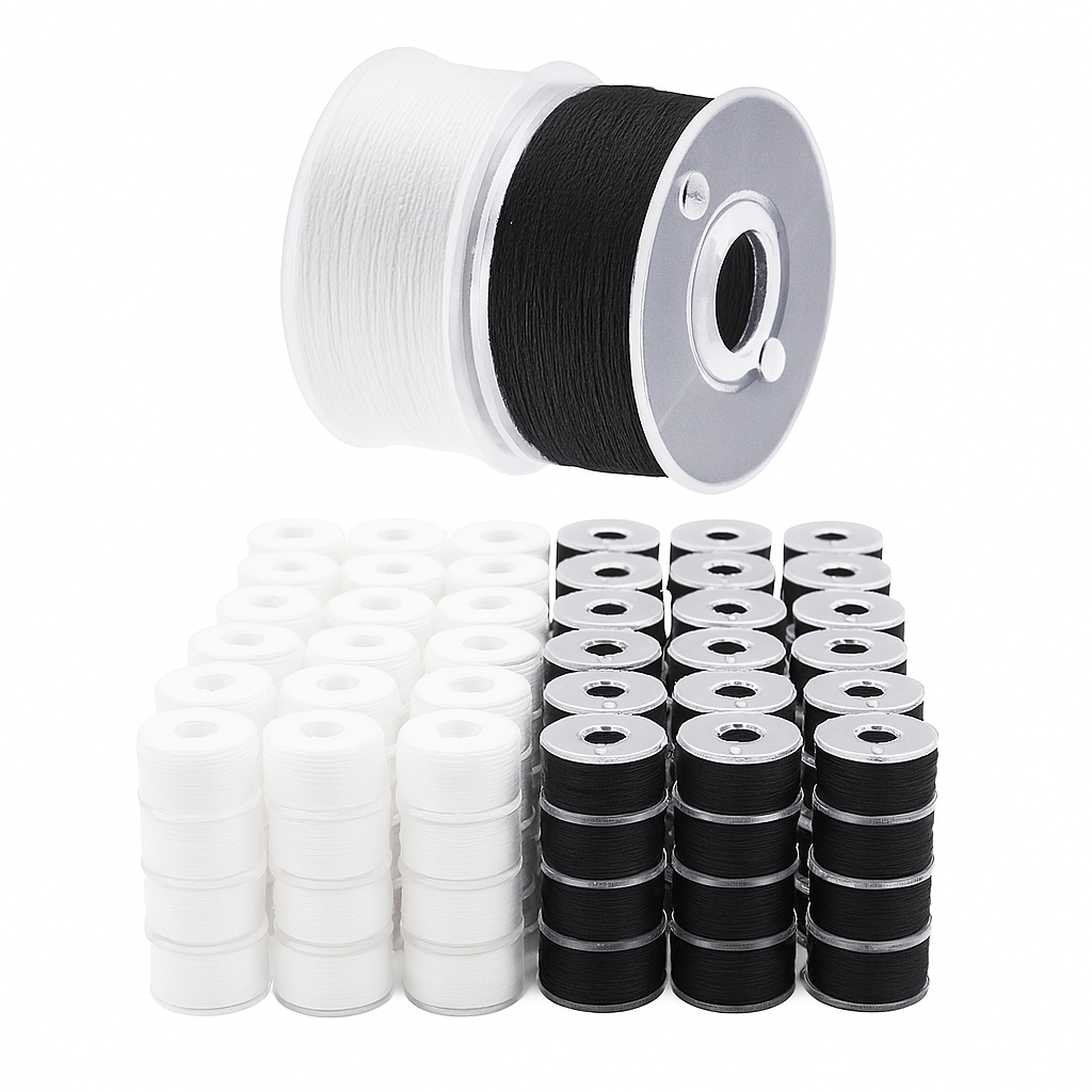 Mandala Crafts Prewound Bobbin Thread Prewound Bobbins for Embroidery Machines Singer Brother 144 PCs Class 15 60/2 60WT