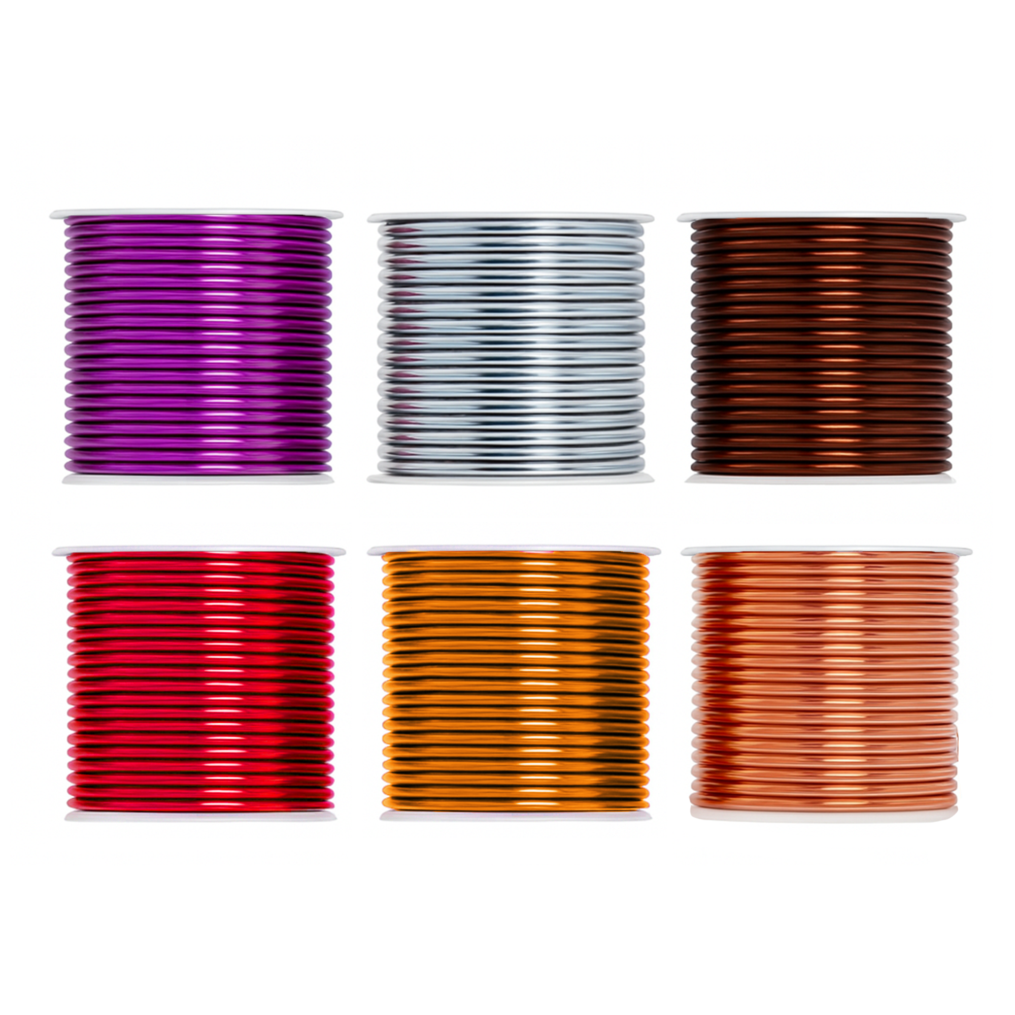 Mandala Crafts Anodized Aluminum Wire for Sculpting, Armature, Jewelry Making, Gem Metal Wrap, Garden, Colored and Soft, Assorted 6 Rolls