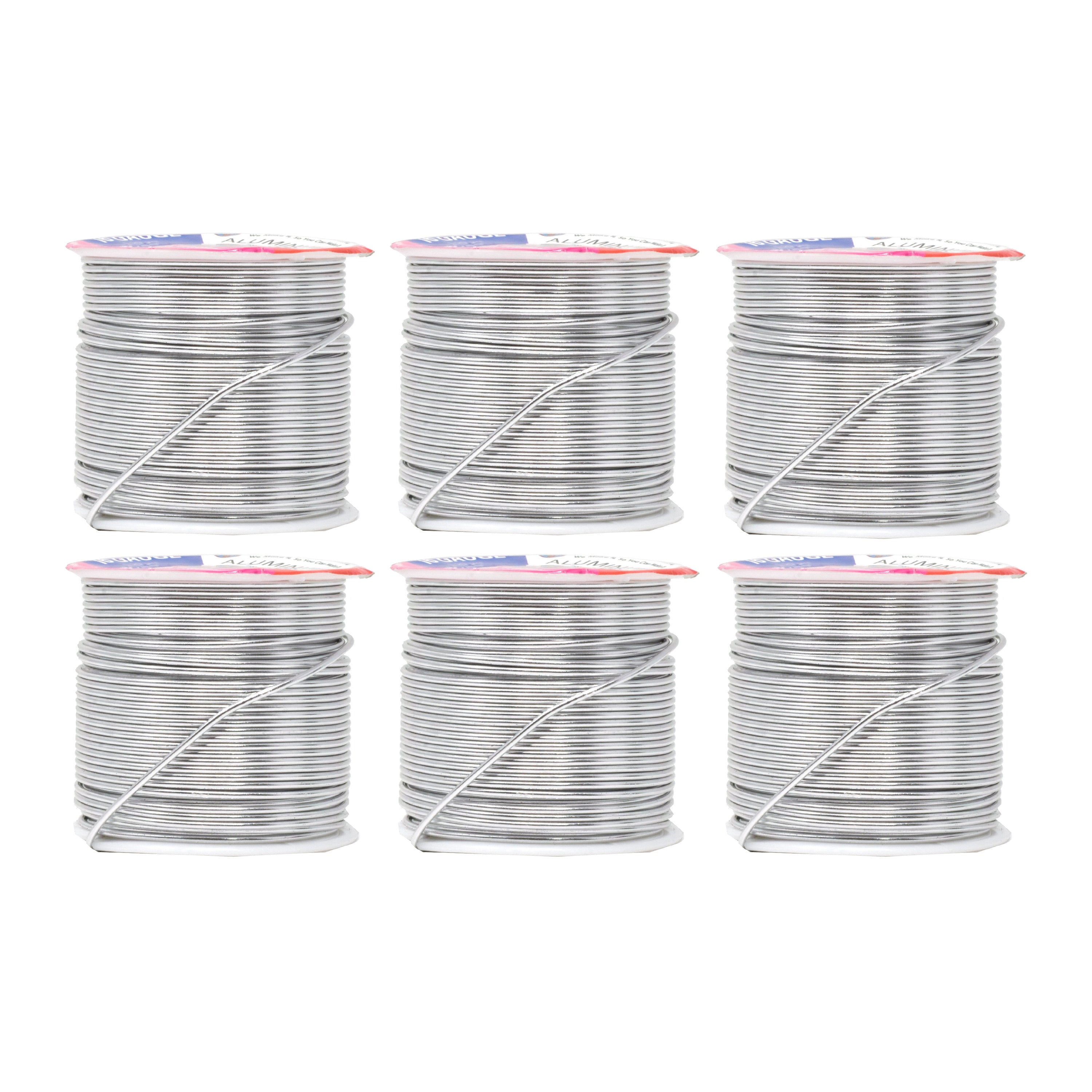 Mandala Crafts Anodized Aluminum Wire for Sculpting, Armature, Jewelry Making, Gem Metal Wrap, Garden, Colored and Soft, Assorted 6 Rolls