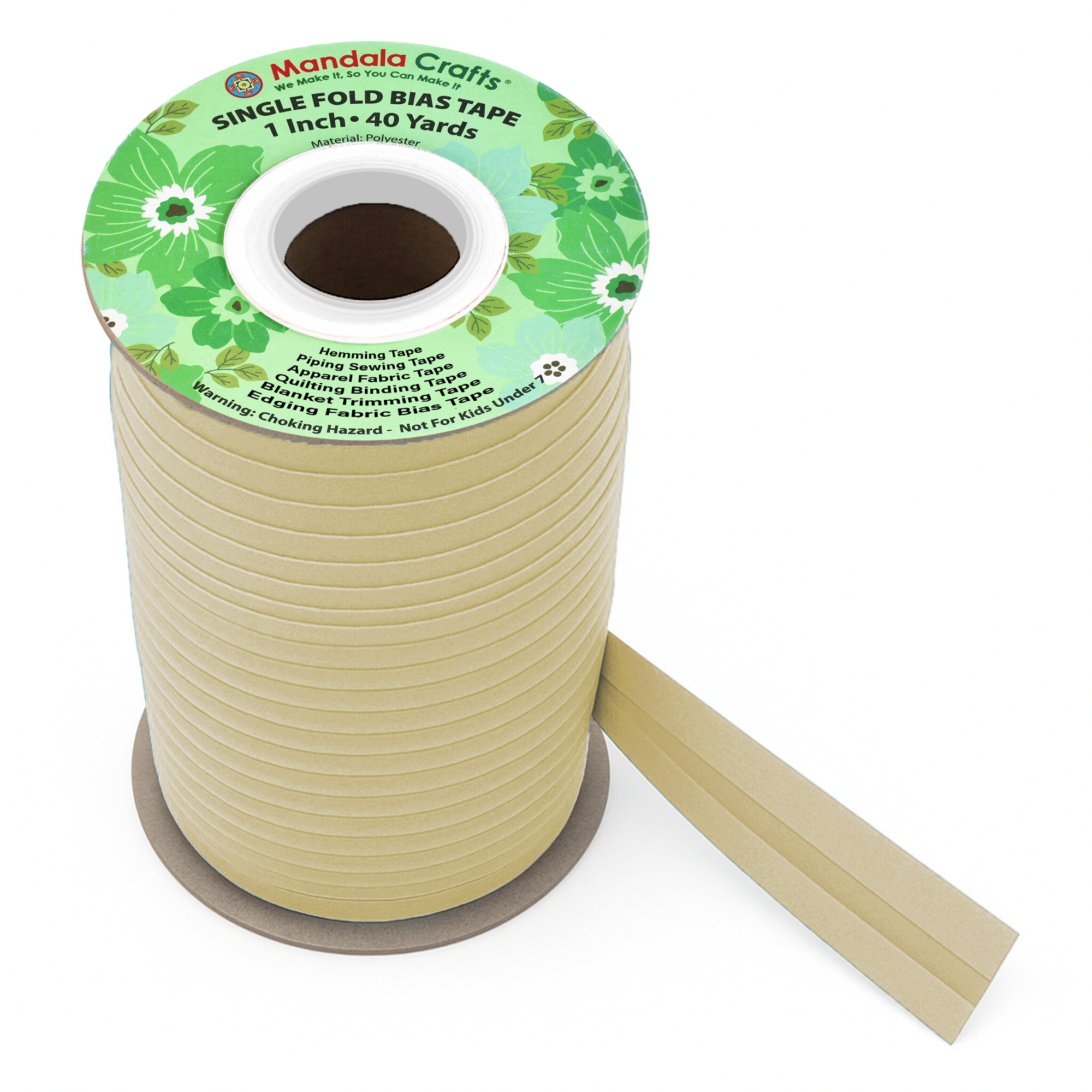 1 Inch Fabric Single Fold Bias Tape for Sewing Piping Hemming - 40 Yds Bias Tape Blanket Quilt Bias Binding Tape - Seam Binding Tape