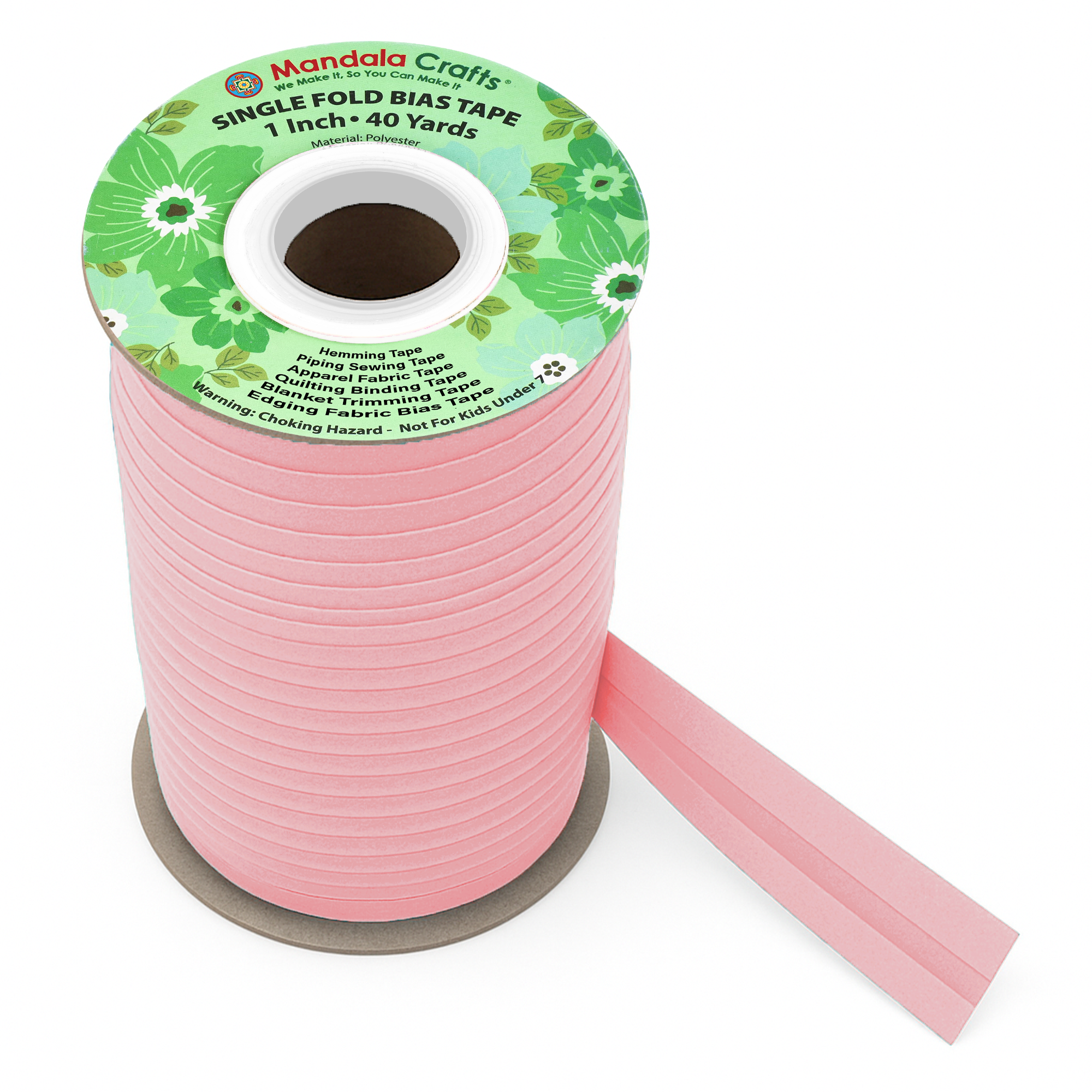 1 Inch Fabric Single Fold Bias Tape for Sewing Piping Hemming - 40 Yds Bias Tape Blanket Quilt Bias Binding Tape - Seam Binding Tape