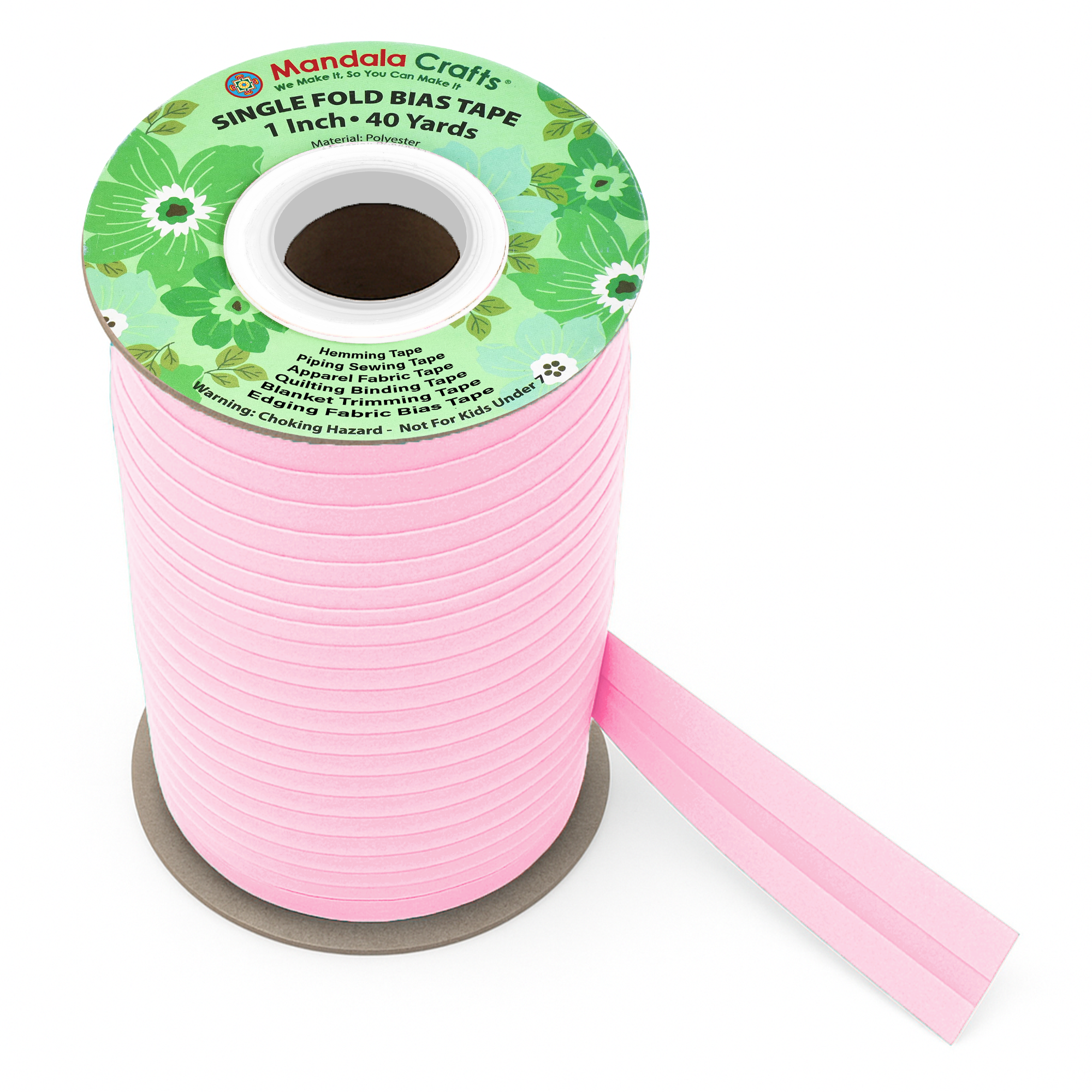 1 Inch Fabric Single Fold Bias Tape for Sewing Piping Hemming - 40 Yds Bias Tape Blanket Quilt Bias Binding Tape - Seam Binding Tape