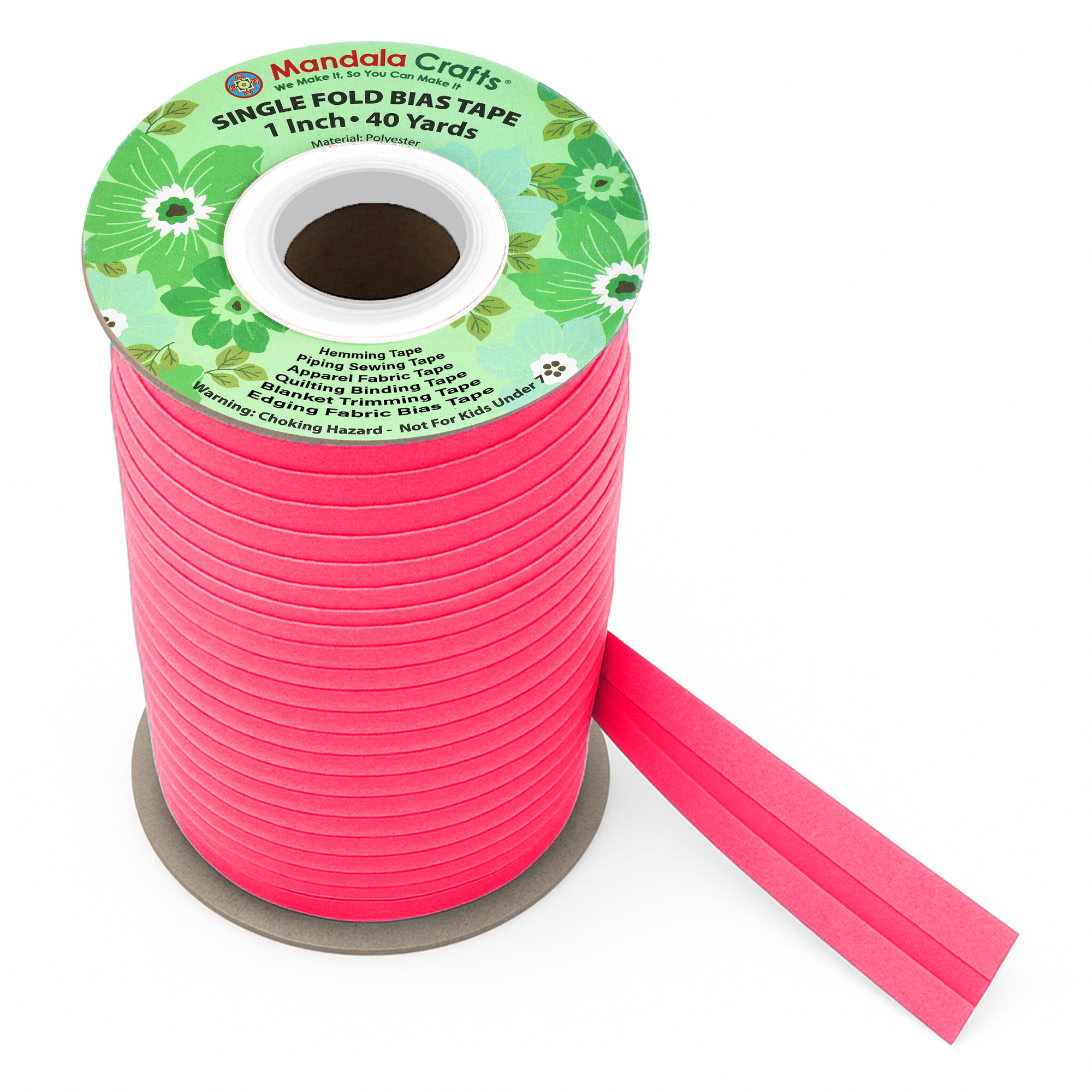 1 Inch Fabric Single Fold Bias Tape for Sewing Piping Hemming - 40 Yds Bias Tape Blanket Quilt Bias Binding Tape - Seam Binding Tape